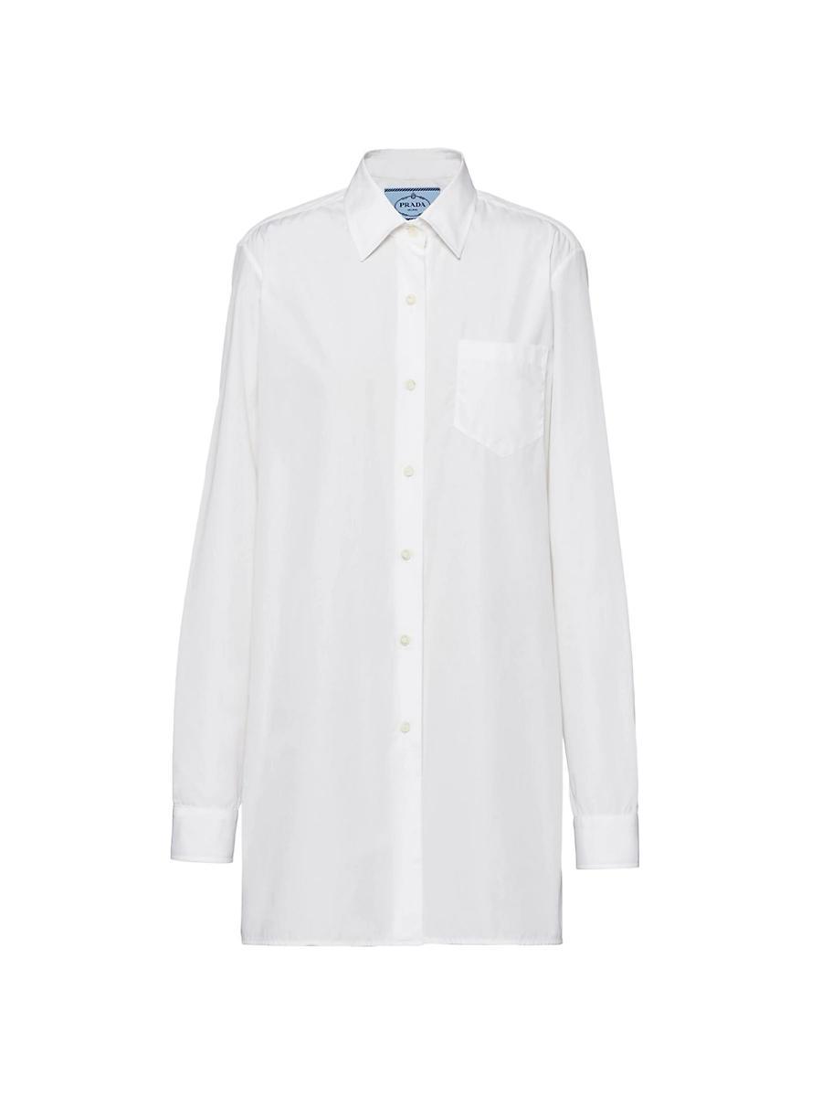 Poplin Button Down Mini Dress Product Image