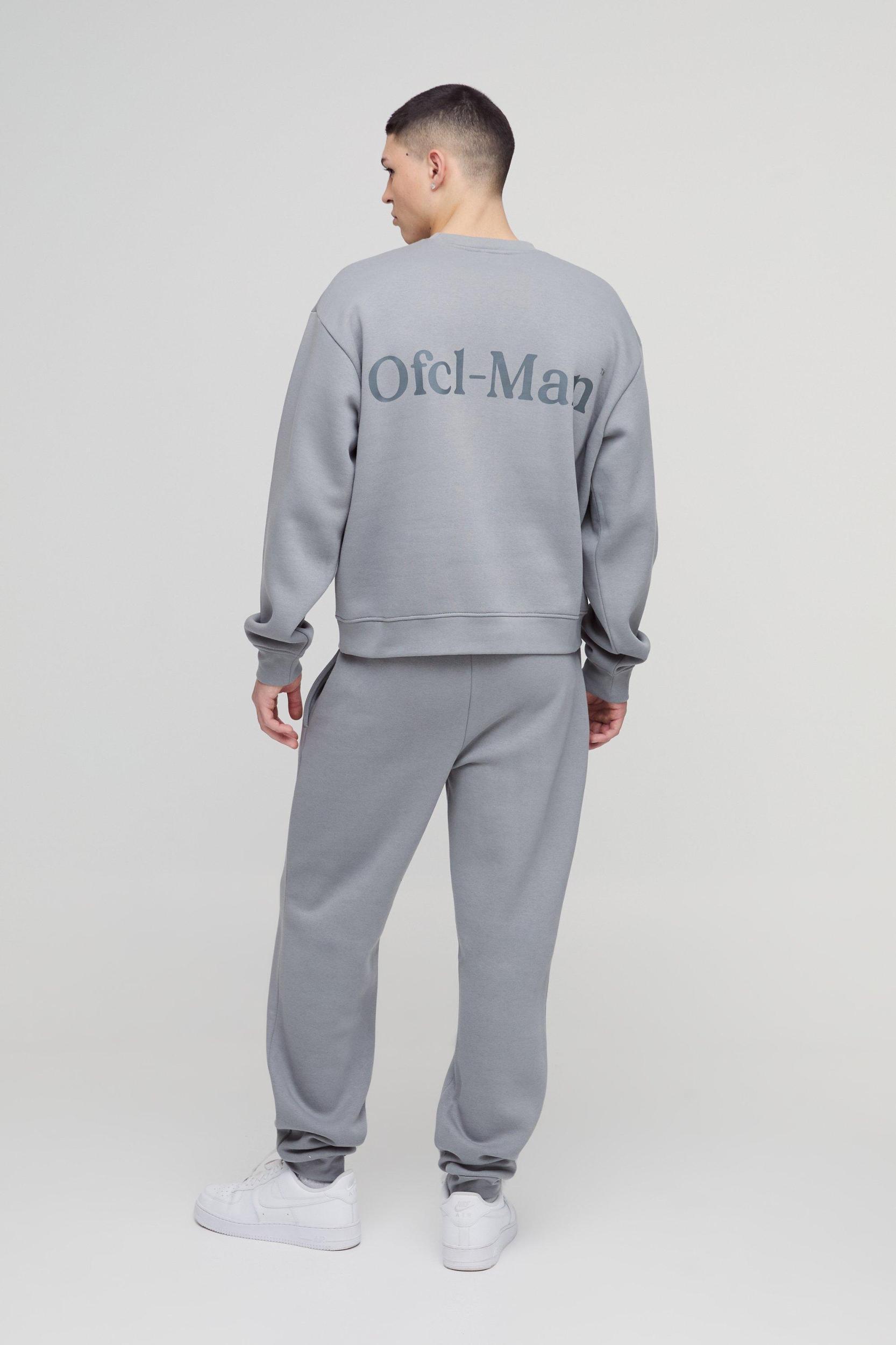 330gsm Oversized Boxy Ofcl Man Sweatshirt Tracksuit | boohooMAN USA Product Image