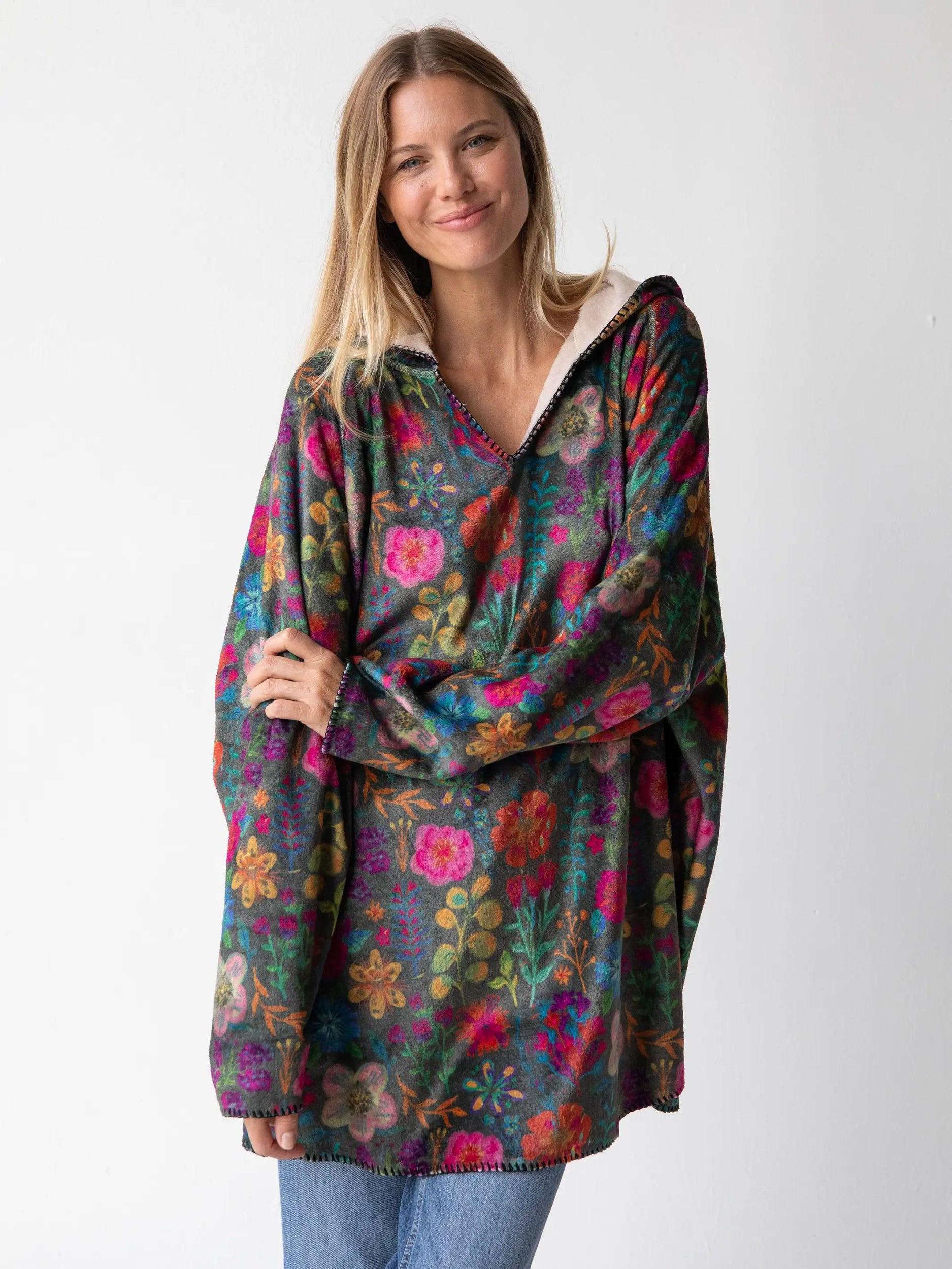 Cozy Blanket Hoodie - Rainbow Garden Product Image