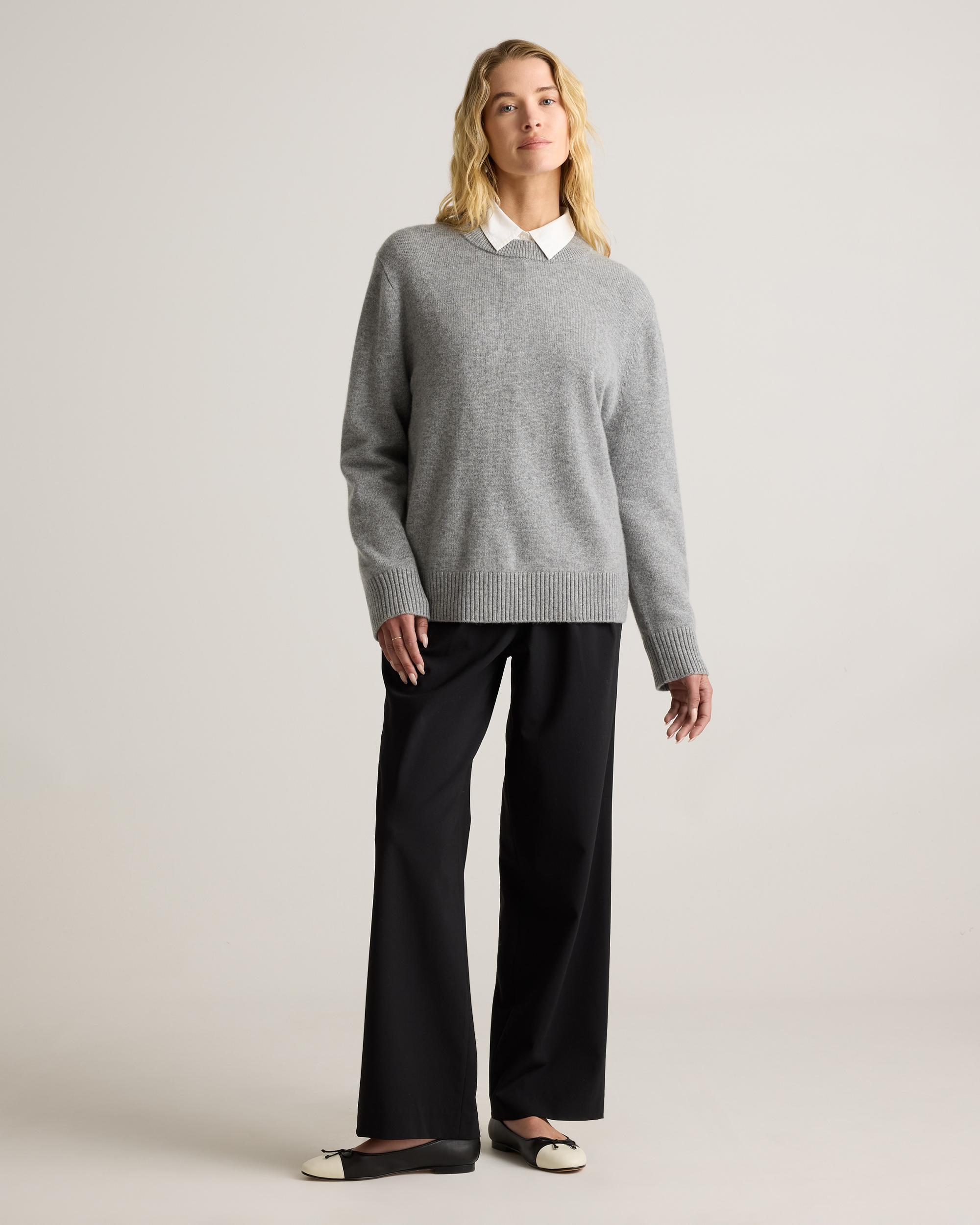 Quince | Women's Mongolian Cashmere OverSized Crewneck Sweater Product Image