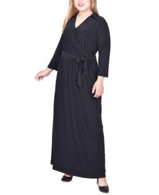 Ny Collection Plus Size Faux-Wrap Maxi Dress Product Image