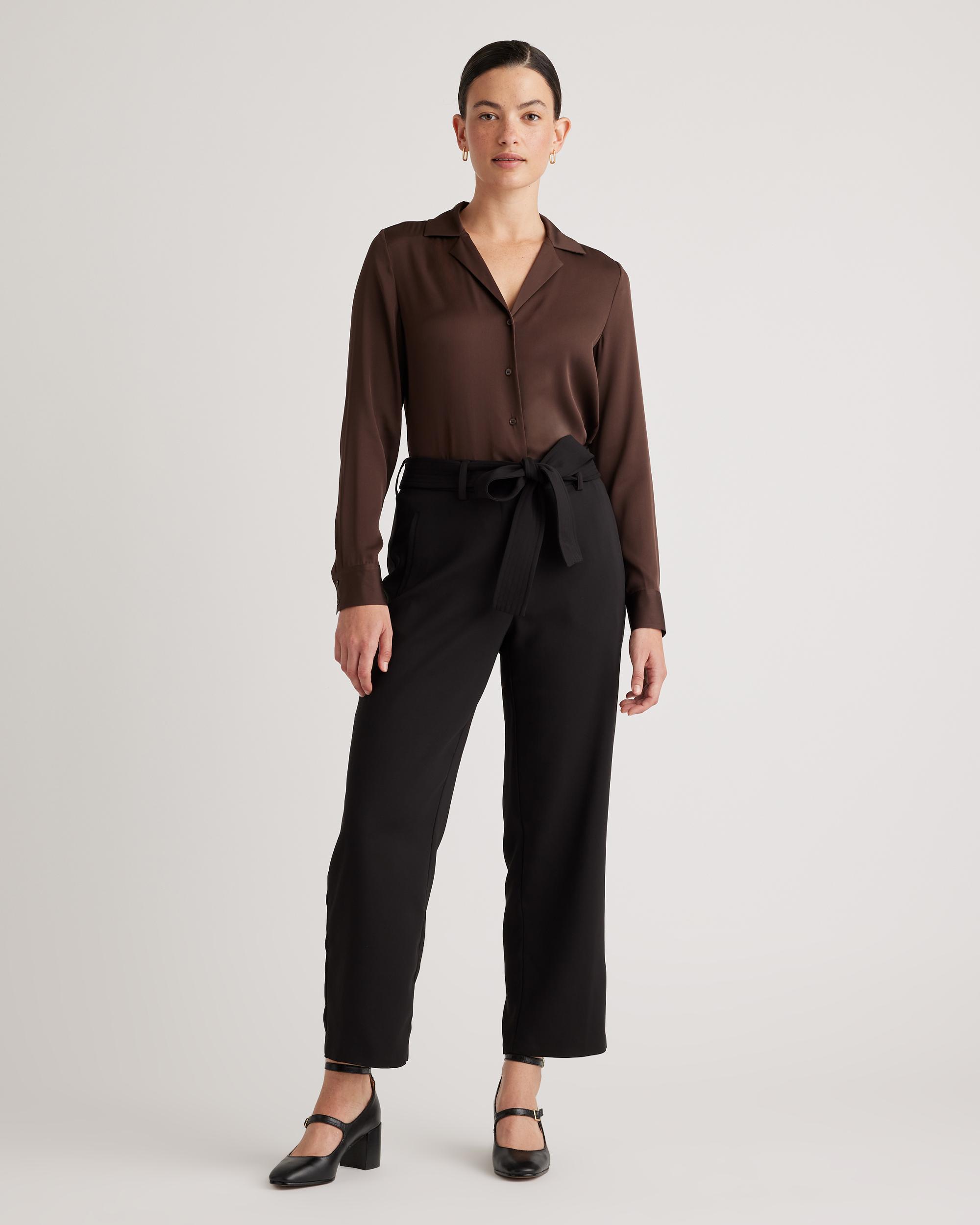 Quince | Women's Washable Stretch Silk Notch Collar Blouse Size XS Product Image