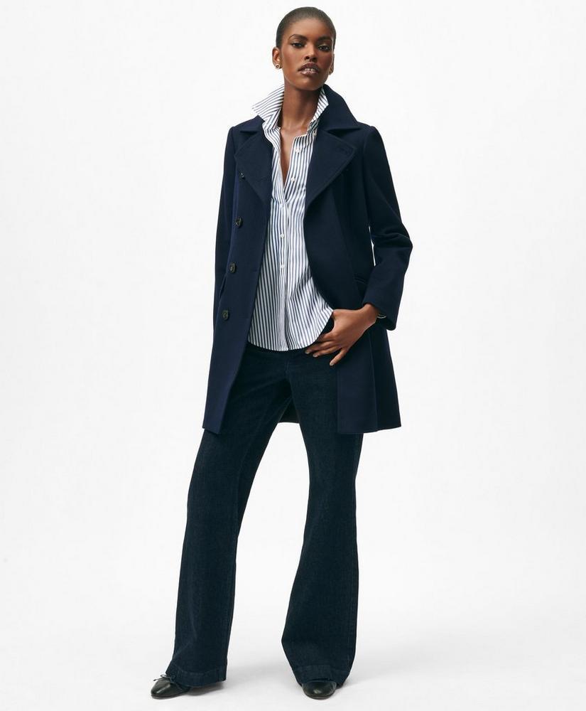 Brushed Wool Double-Breasted Peacoat Product Image