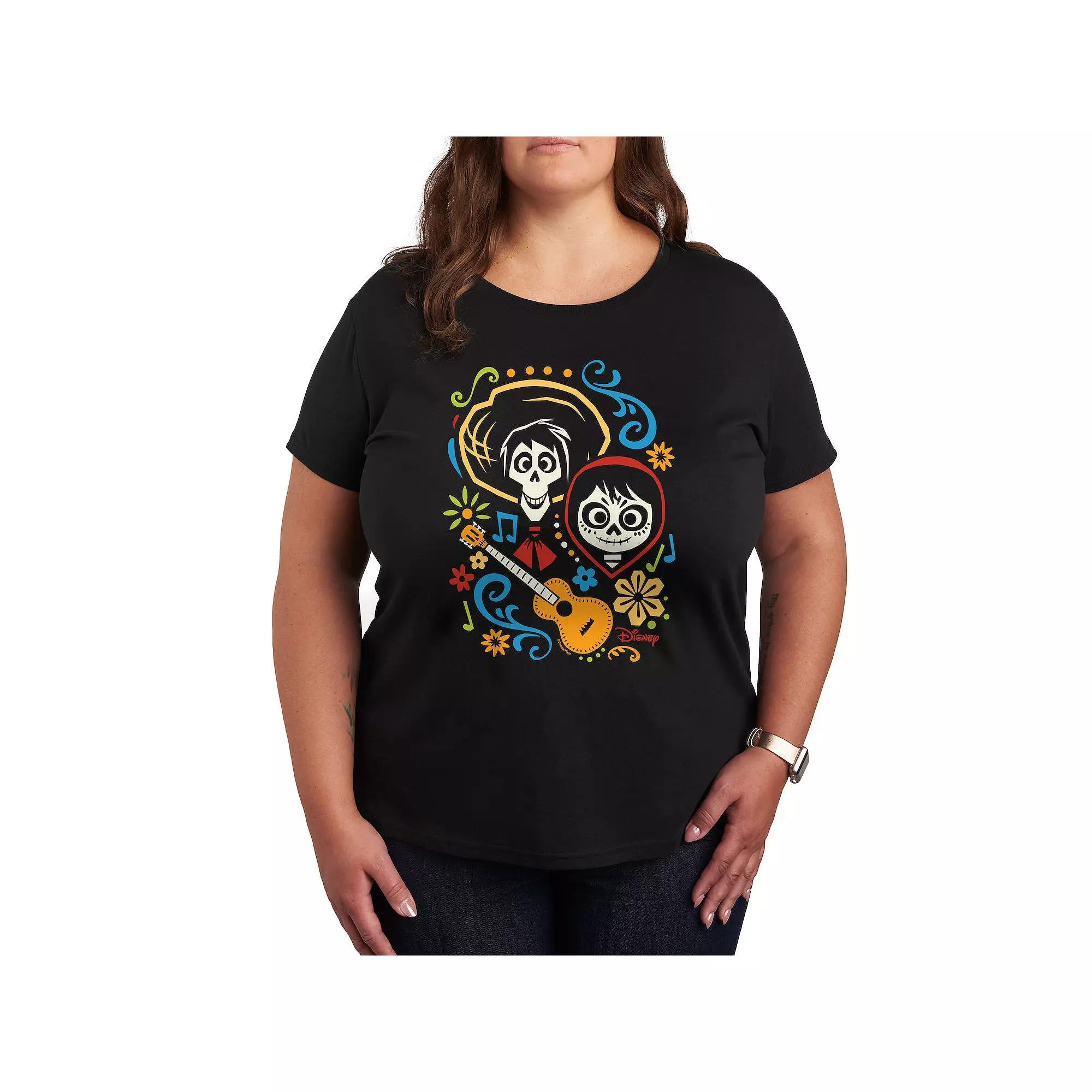 Disneys Coco Miguel & Hector Plus Graphic Tee, Womens Product Image