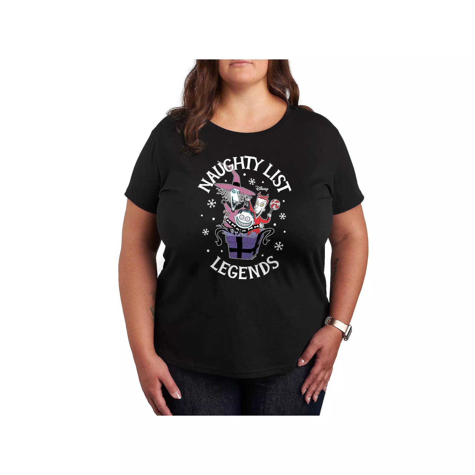 Plus Size Christmas Trees Graphic Tee, Women's, Size: 2XL, Black Product Image