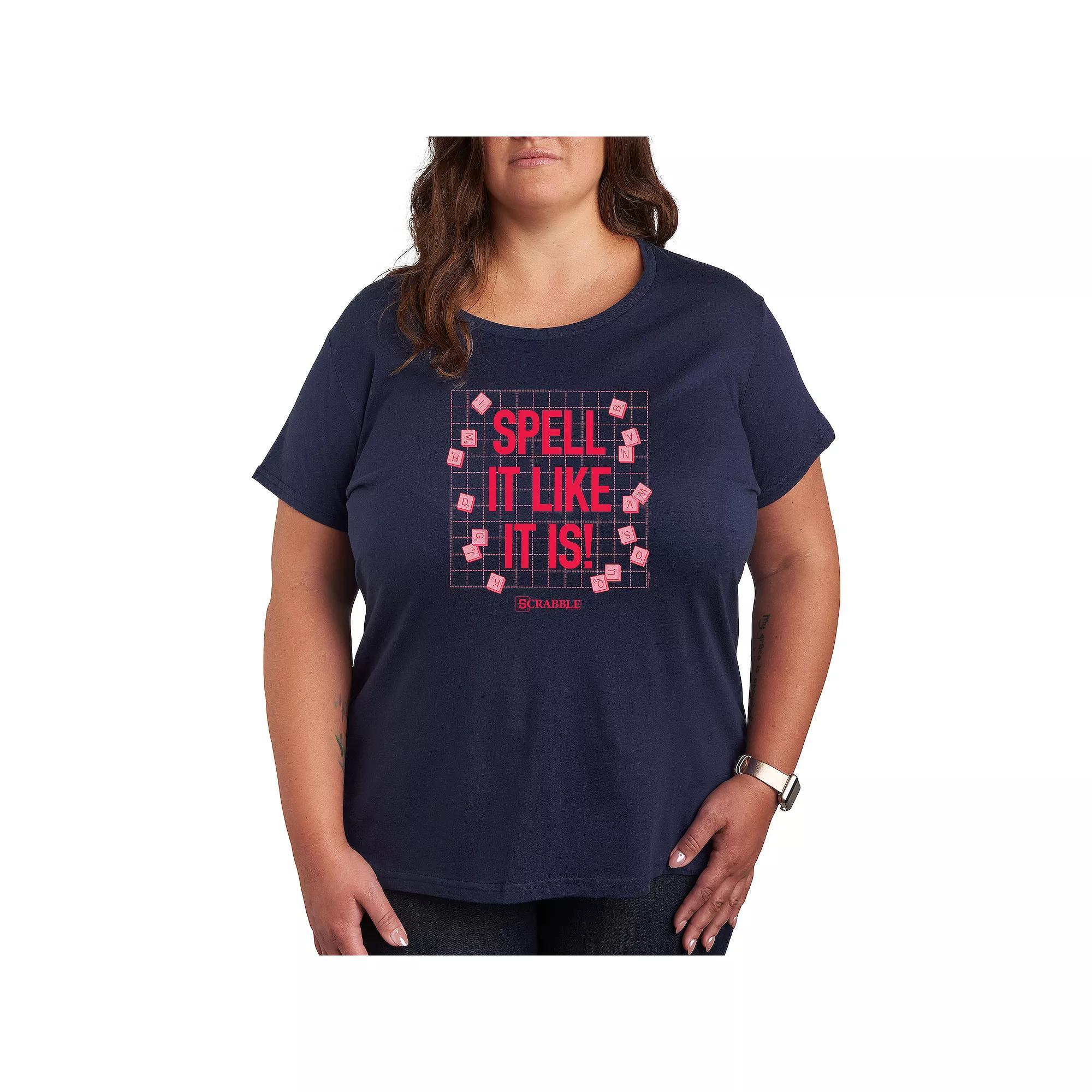 Plus Scrabble Spell It Like It Is Graphic Tee by Hasbro, Womens Product Image