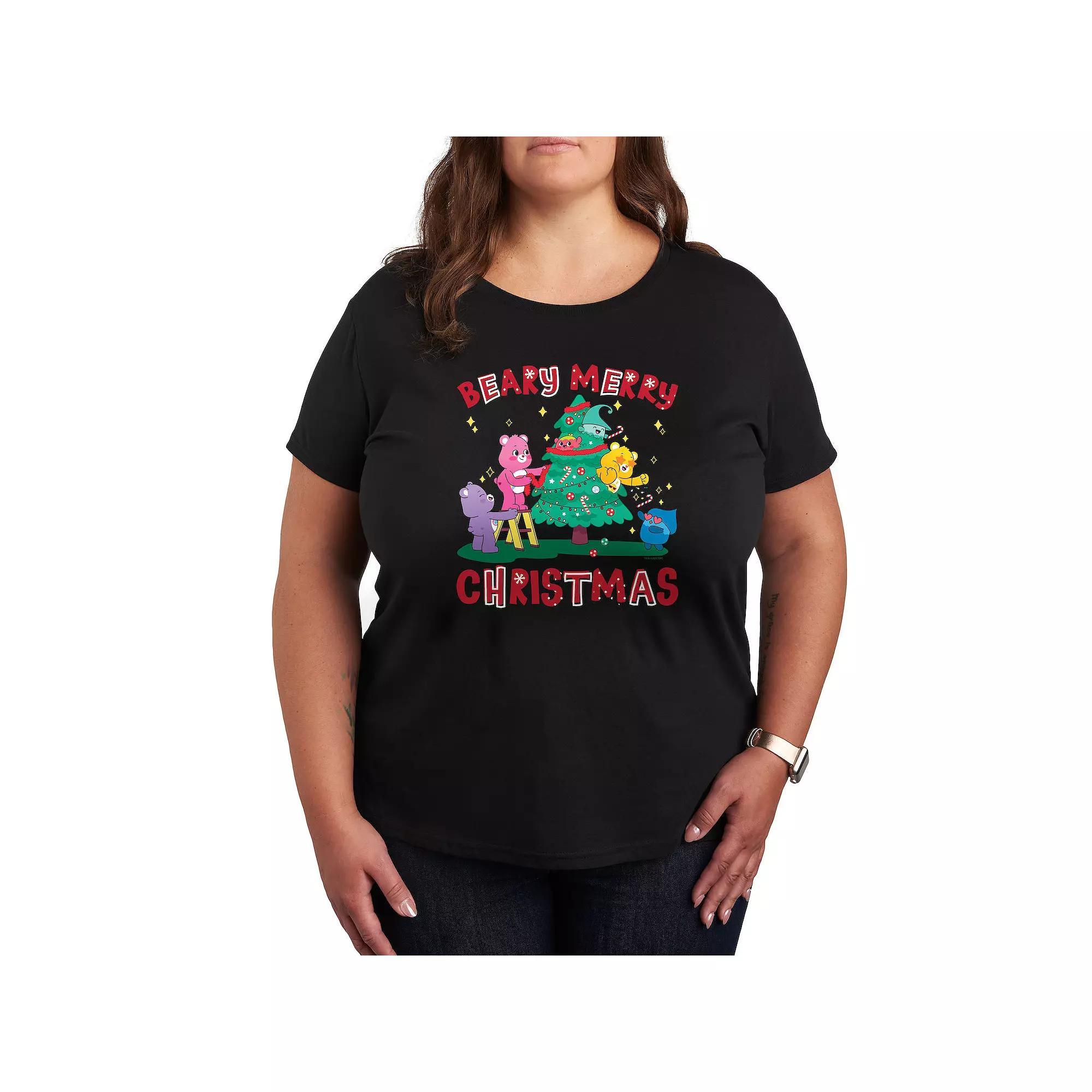Plus Leopard Shamrock Graphic Tee, Womens Product Image