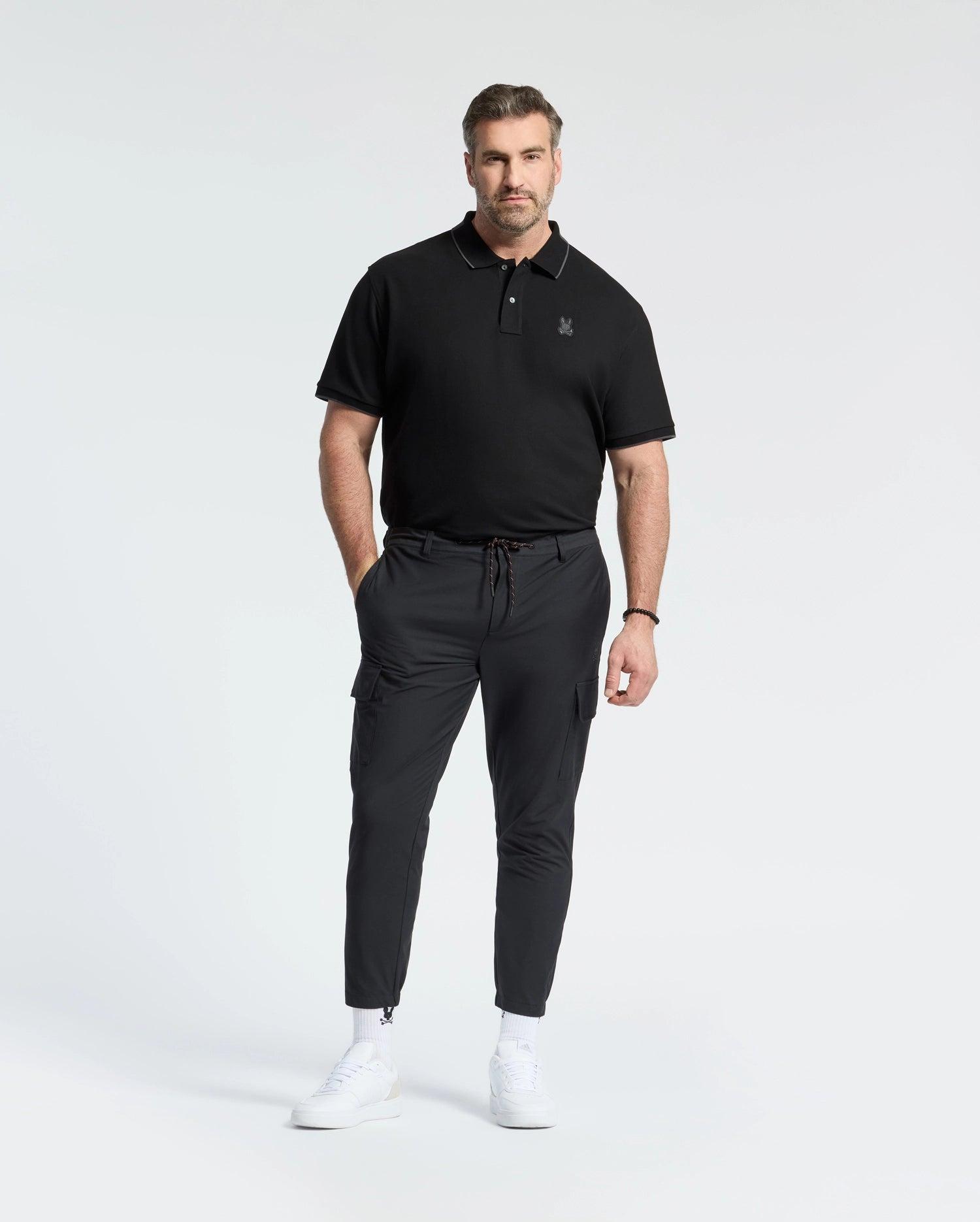 Men's Big And Tall New Castle Pique Polo 001 BLACK / 4XL Product Image