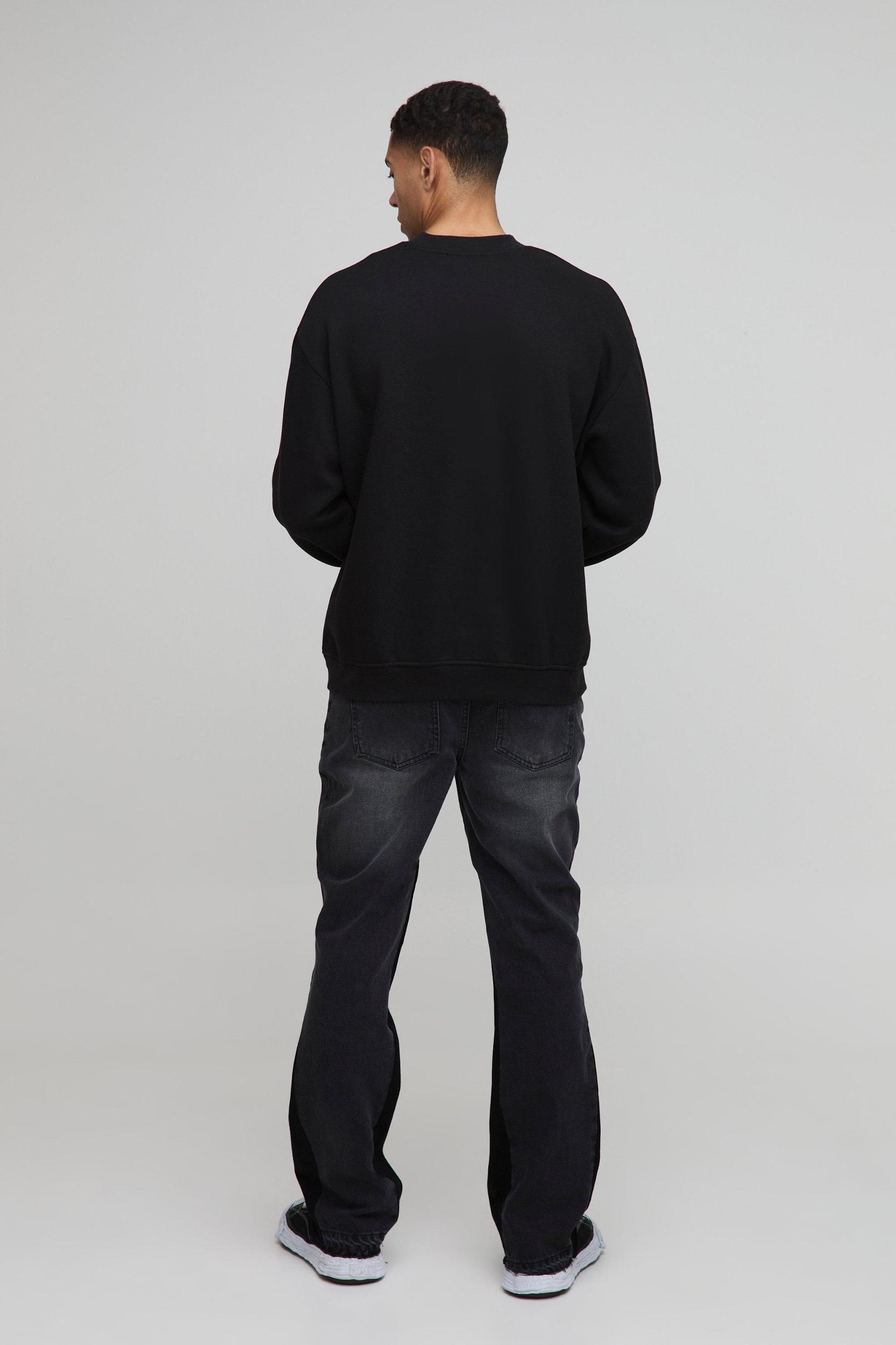 Slim Flared MMXIII Applique Gusset Jeans | boohooMAN USA Product Image