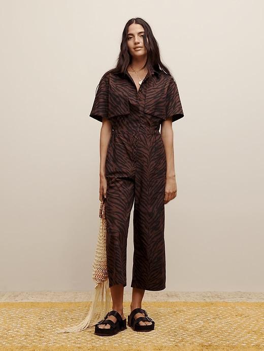 The White Lotus Poplin Utility Jumpsuit Product Image
