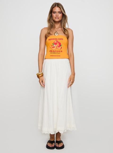 Empress Of Love Maxi Skirt White Product Image