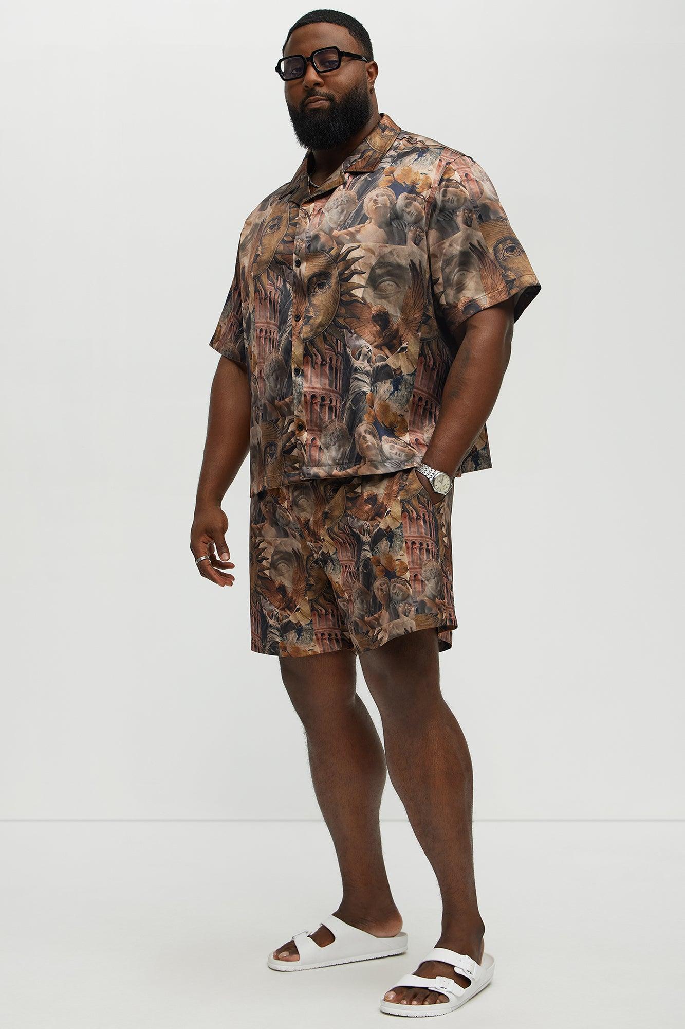 Celestial Glory Swim Mid Trunk - Brown/combo Product Image
