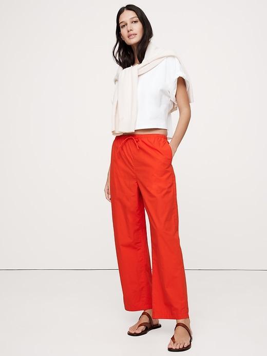 Cotton Poplin Pull-On Pant Product Image