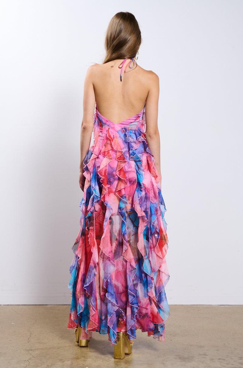 HARPER RUFFLE MAXI DRESS Product Image