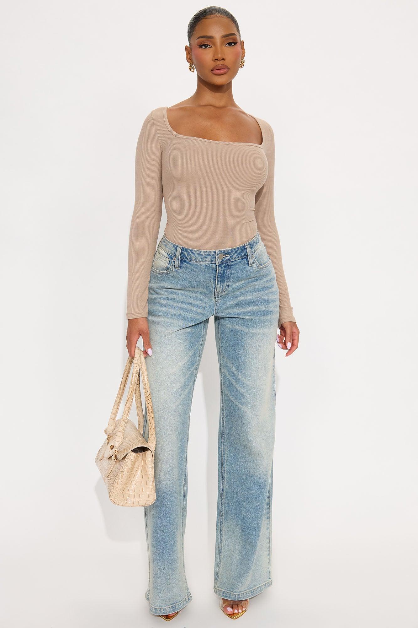 Issa Ribbed Top - Taupe Product Image
