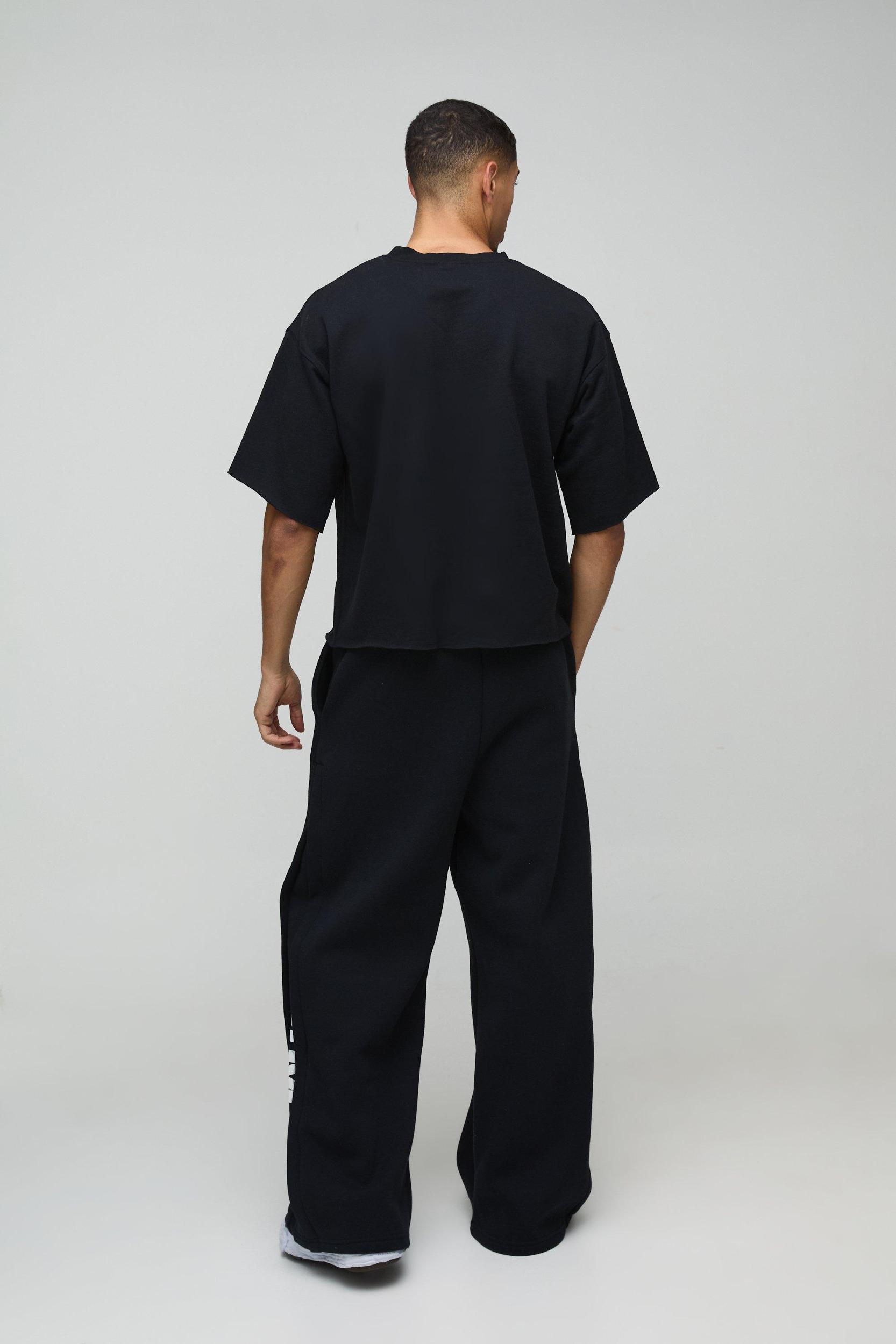 Oversized Half Sleeve Raw Hem Nirvana License Print Sweatshirt | boohooMAN USA Product Image