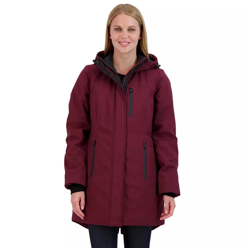 Women's Sebby Collection Hooded Heavyweight Jacket, Size: Large, Black Product Image