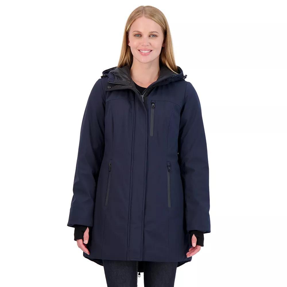 Women's Sebby Collection Hooded Heavyweight Jacket, Size: Large, Black Product Image