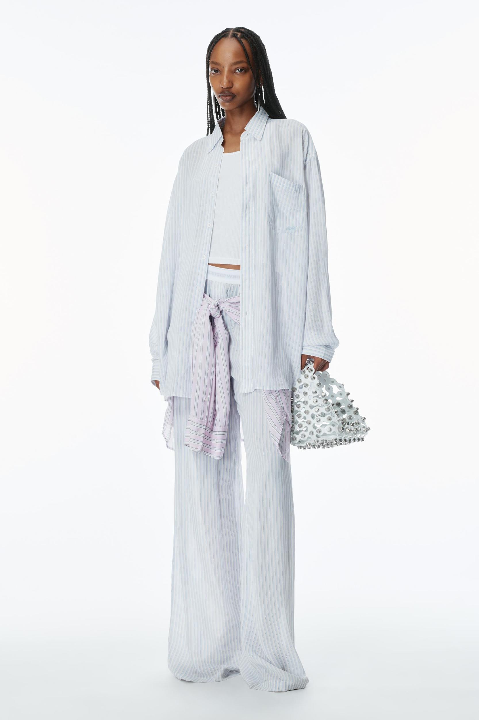 Oversize Silk Chiffon Shirt Product Image