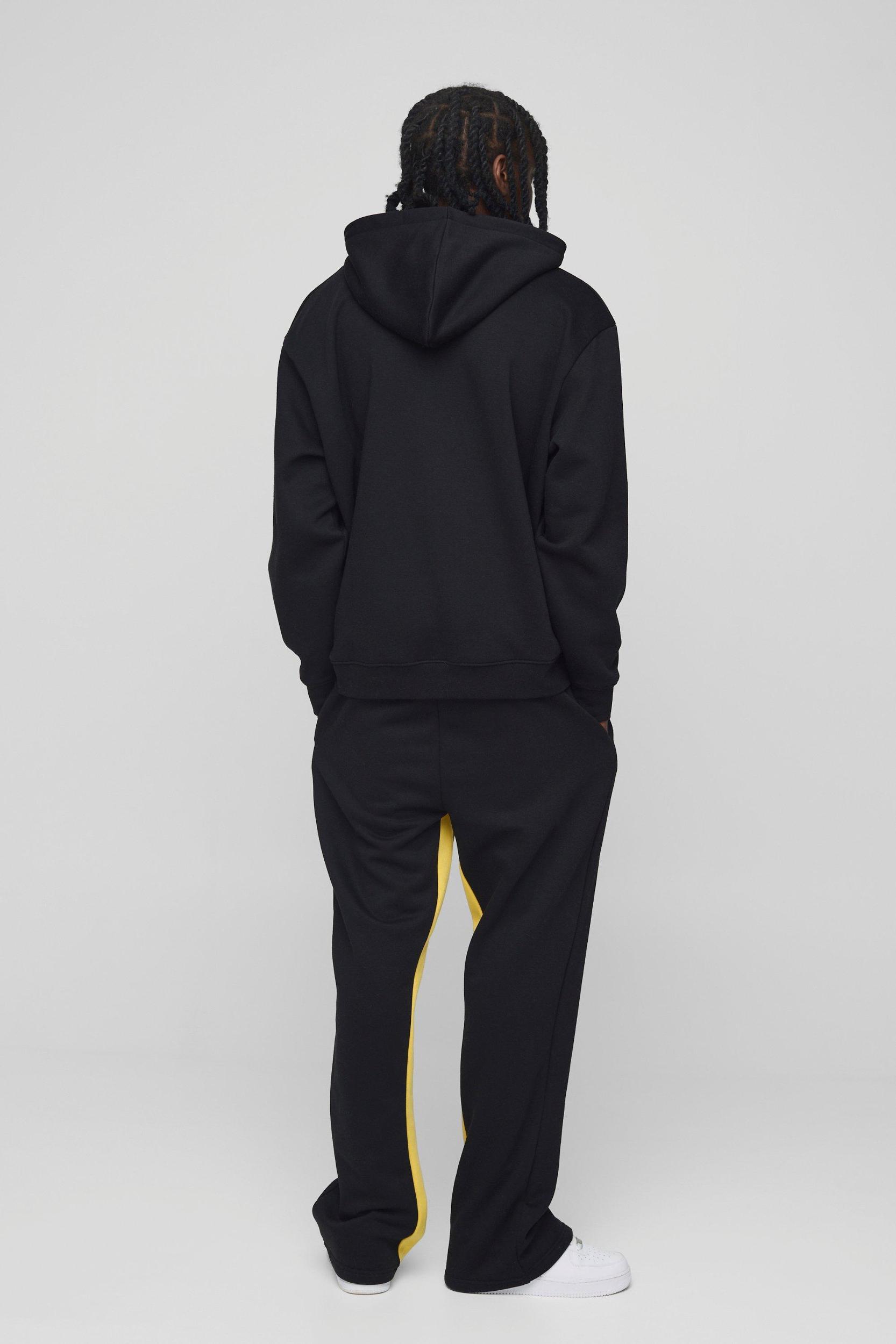 Oversized M Star Gusset Hooded Zip Tracksuit | boohooMAN USA Product Image