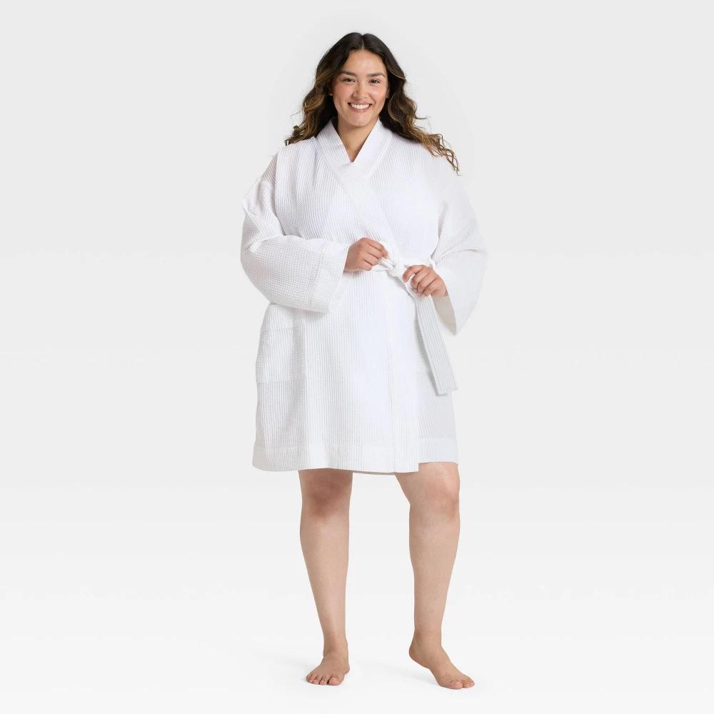 Women's Waffle Short Robe - Auden™ Product Image