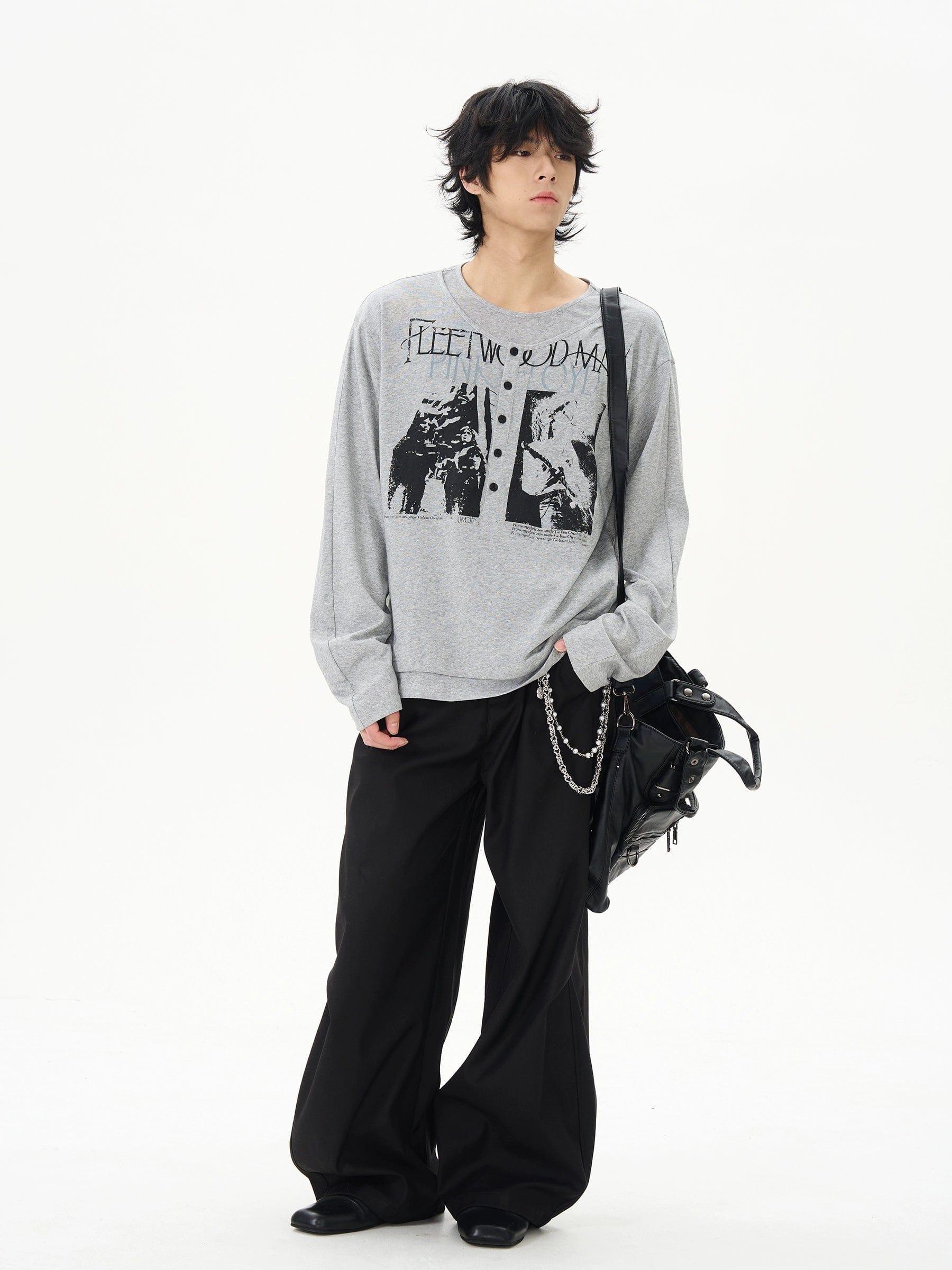 RT No. 12229 STRAIGHT DRAPE PANTS Product Image