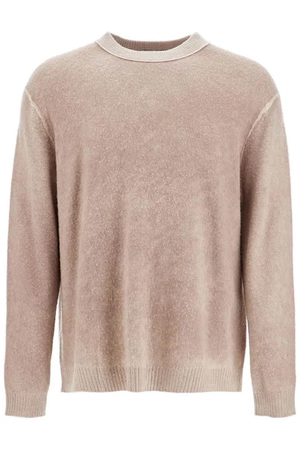 ACNE STUDIOS Vintage Effect Pullover Sweater In Cream Product Image