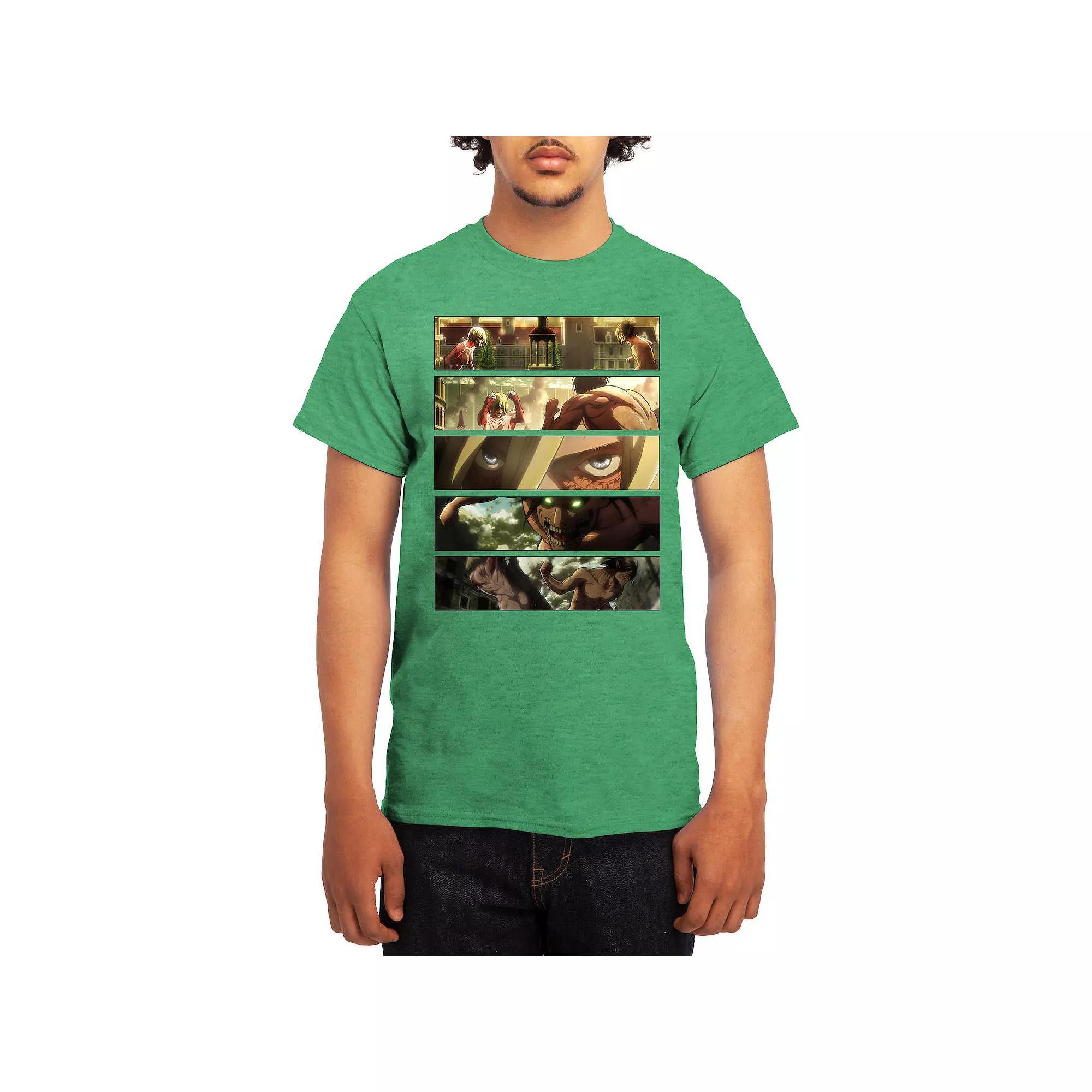 Mens Attack on Titan Battle Titans Full Color Graphic Tee Product Image