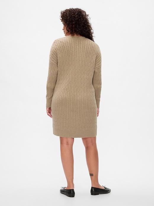 CashSoft Cable-Knit Mini Sweater Dress Product Image