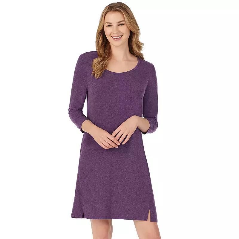 Women’s Cuddl Duds® Essentials 3/4 Sleeve Sleepshirt, Women's, Size: XL, Grey Heather Product Image