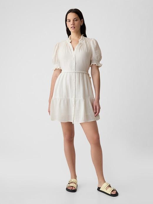 Crinkle Gauze Mini Dress Product Image