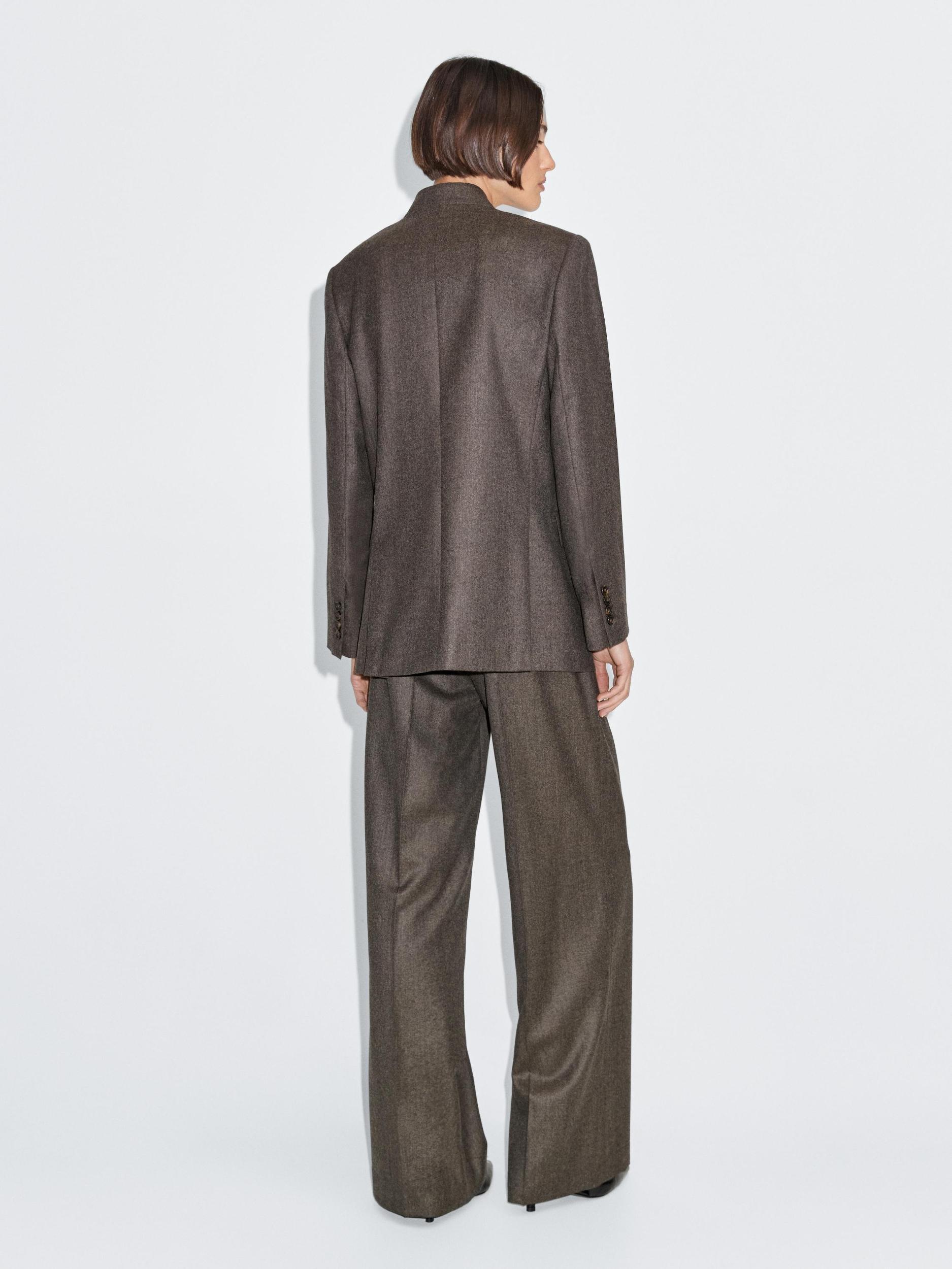 100% wool melange suit trousers Product Image