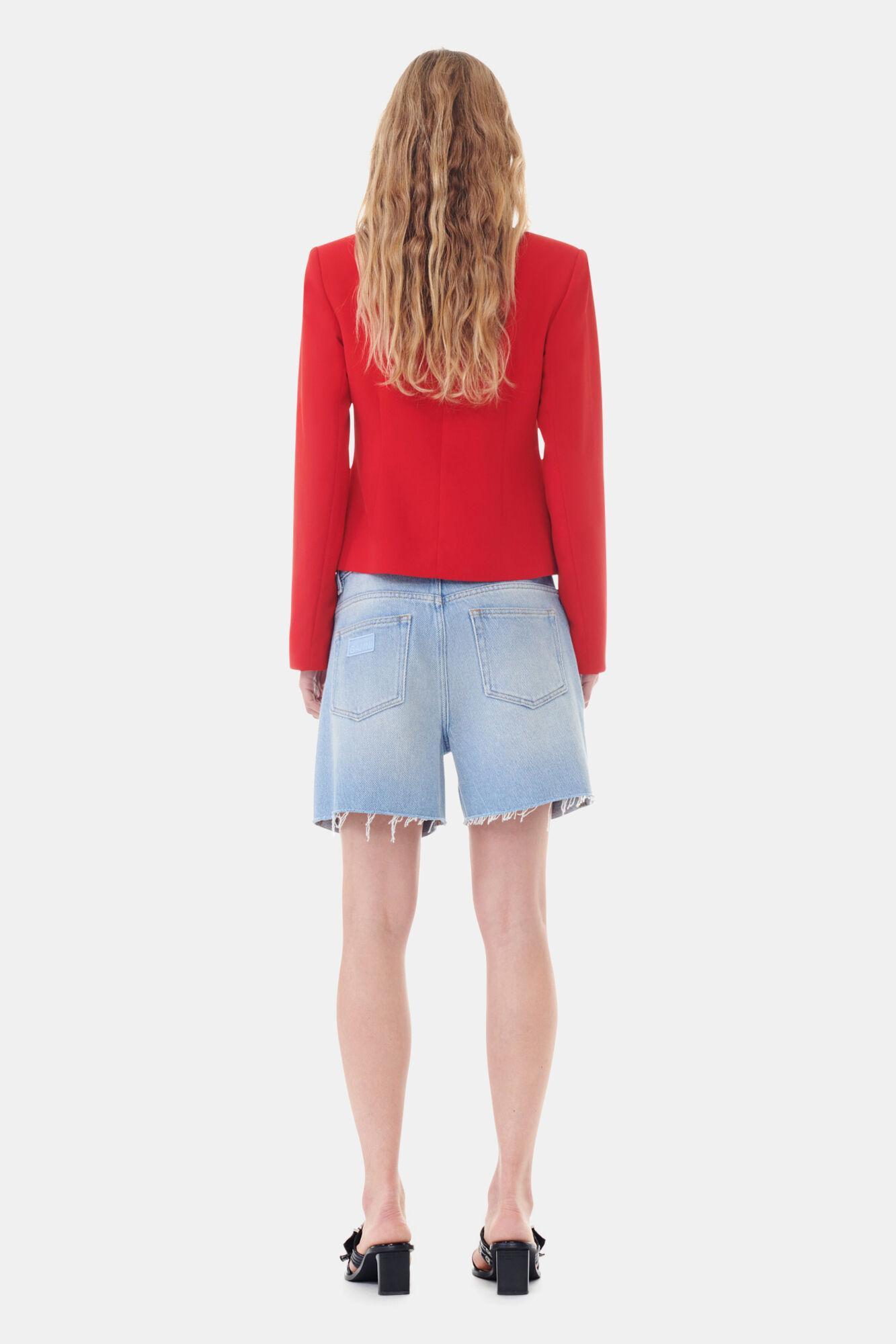Blue Heavy Denim Shorts Product Image
