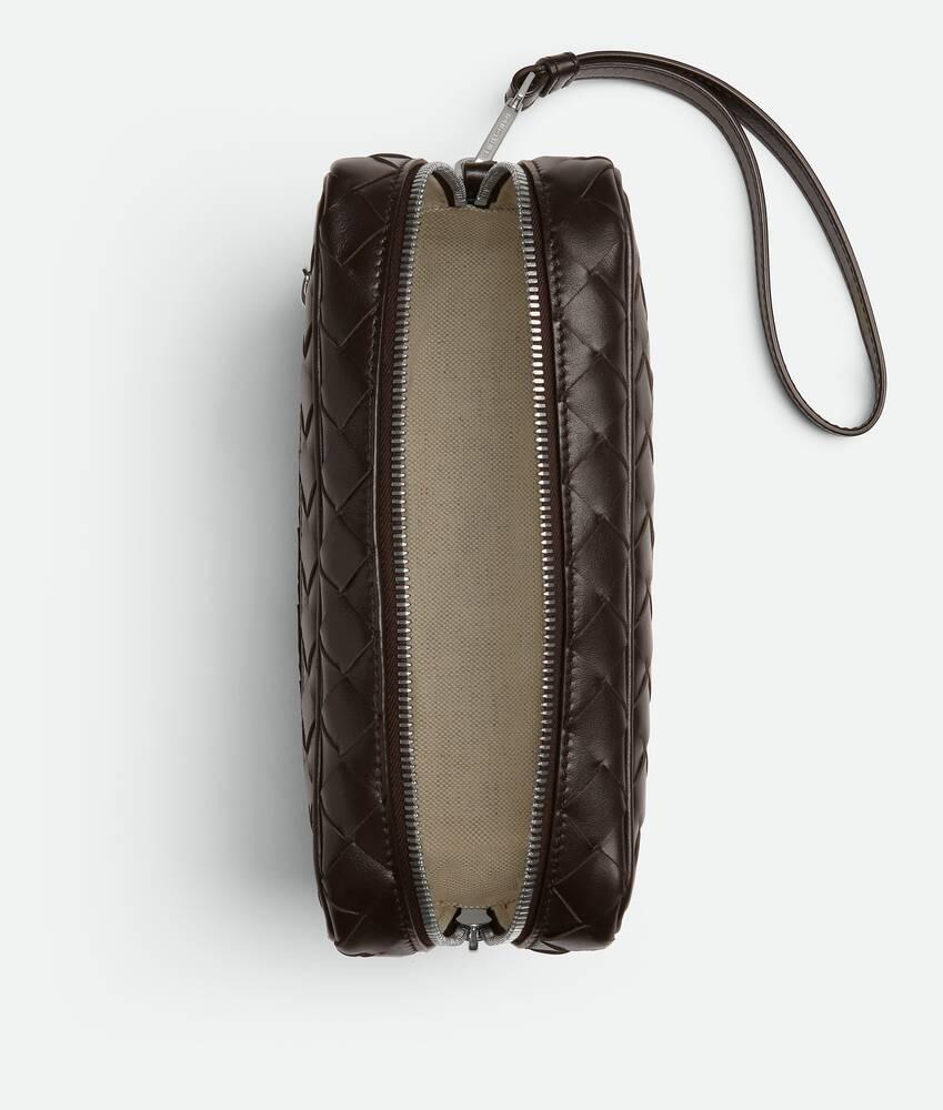 Men's Intrecciato Small Pouch With Wristlet in Fondant Product Image