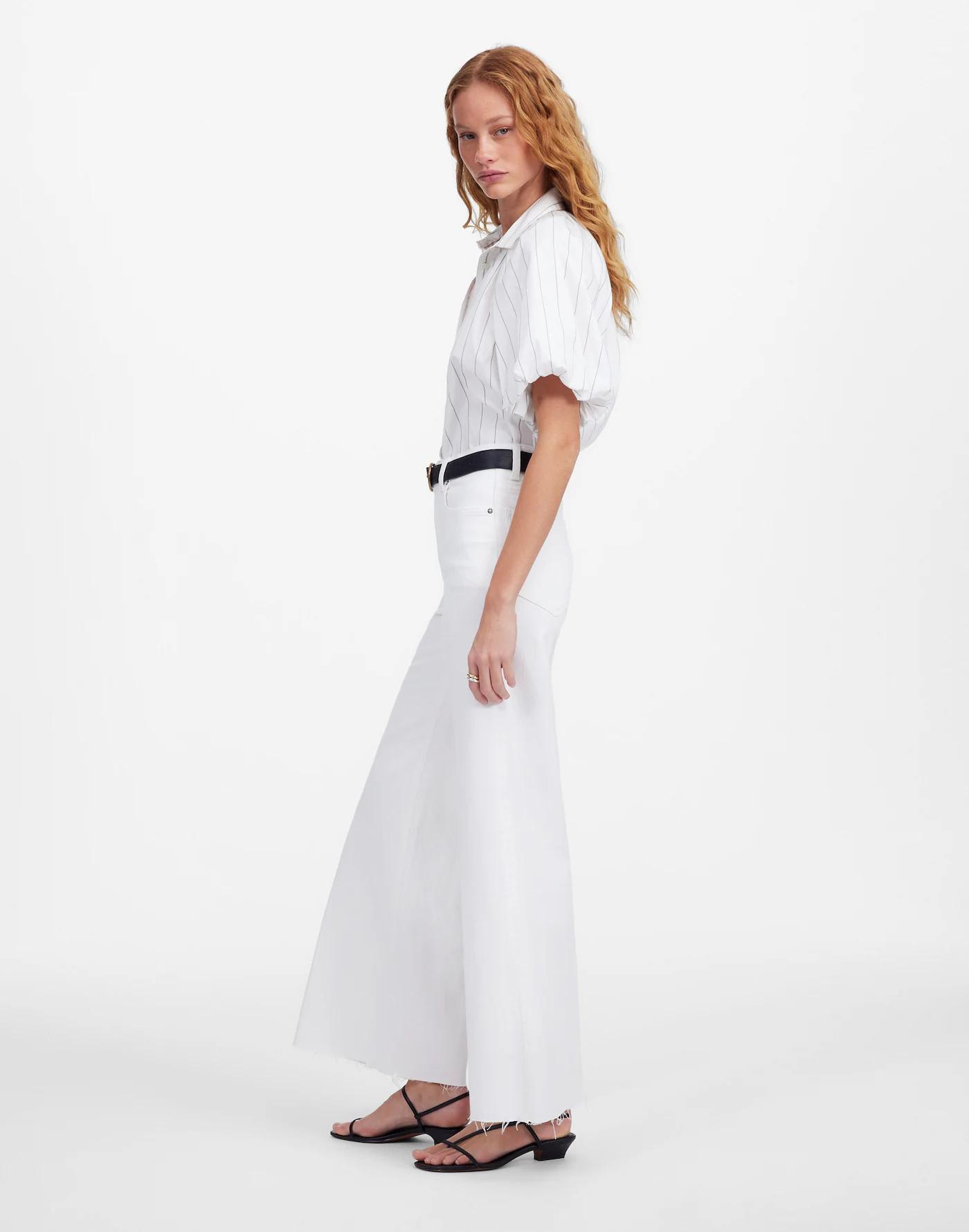 Flared Wide-Leg Crop Jeans Product Image