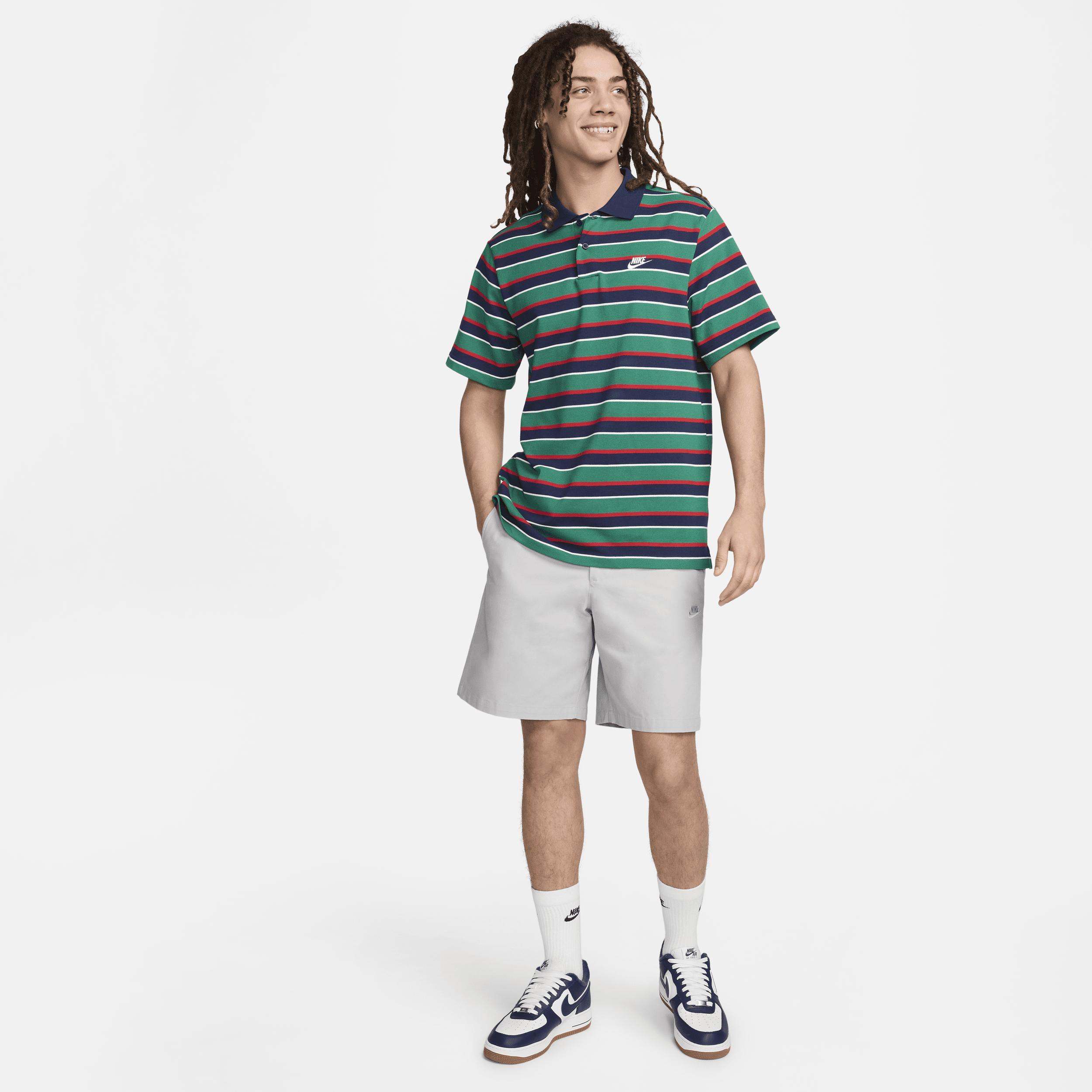 Mens Nike Club Striped Polo Shirt Product Image