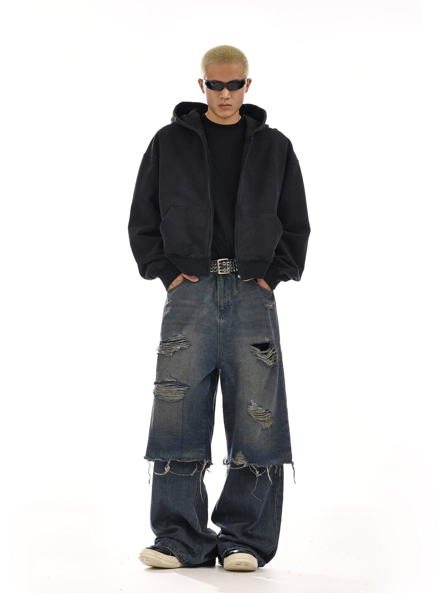RT No. 12535 DISTRESSED BLUE DENIM JEANS Product Image
