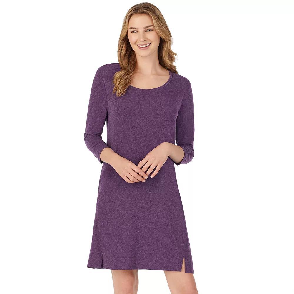 Women’s Cuddl Duds® Essentials 3/4 Sleeve Sleepshirt, Women's, Size: XL, Grey Heather Product Image