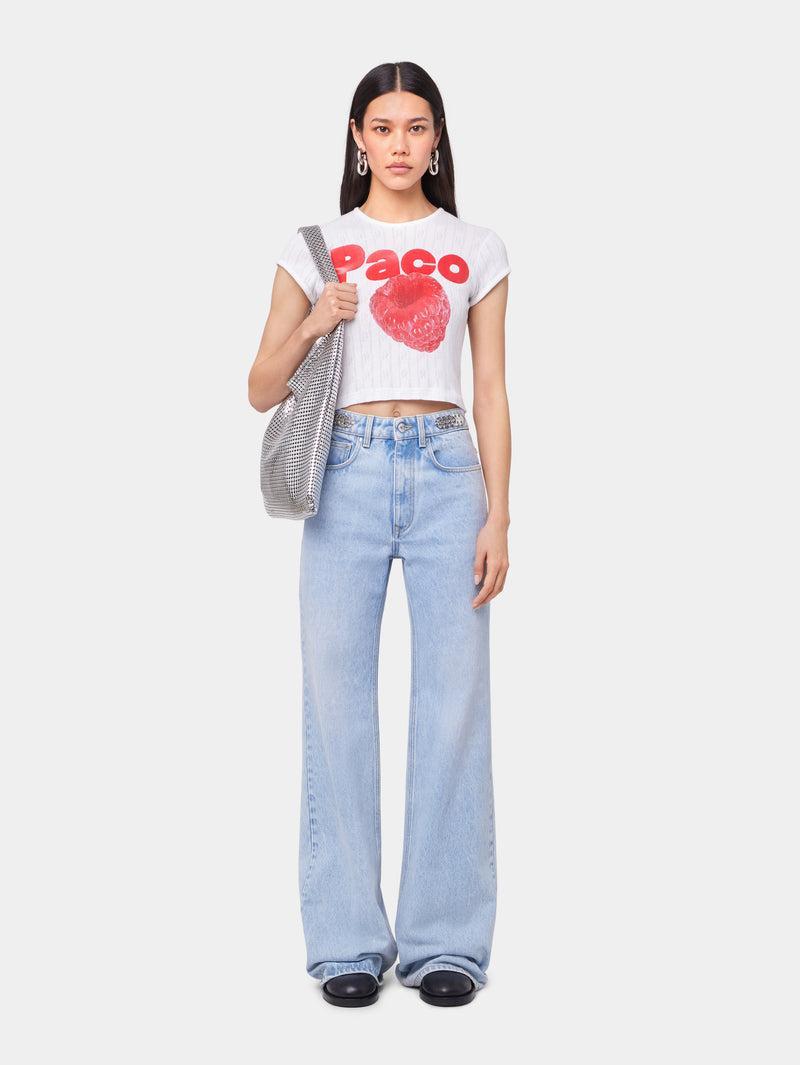 LIGHT BLUE BAGGY TROUSERS IN DENIM Product Image