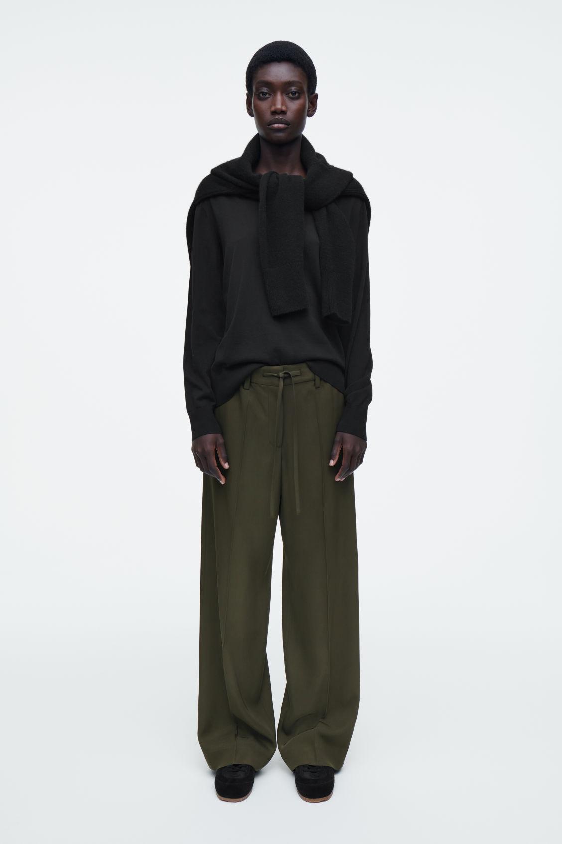 DRAWSTRING STRAIGHT-LEG PANTS Product Image