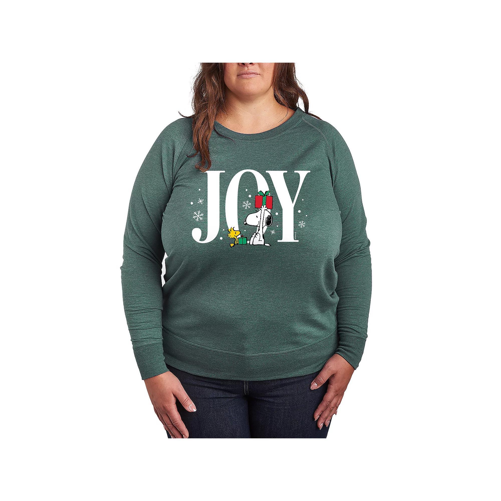 Disneys Mickey Mouse Plus Size Spider Web French Terry Long Sleeve Tee, Womens Grey Green Product Image