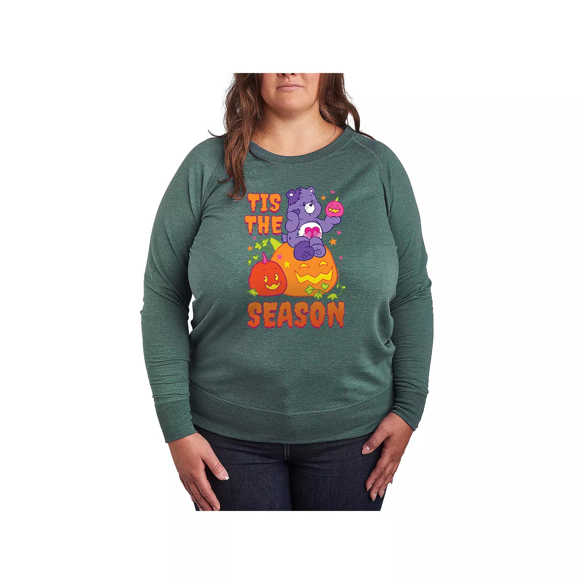 Plus Size I Saw A Dog French Terry Long Sleeve Tee, Womens Grey Green Product Image