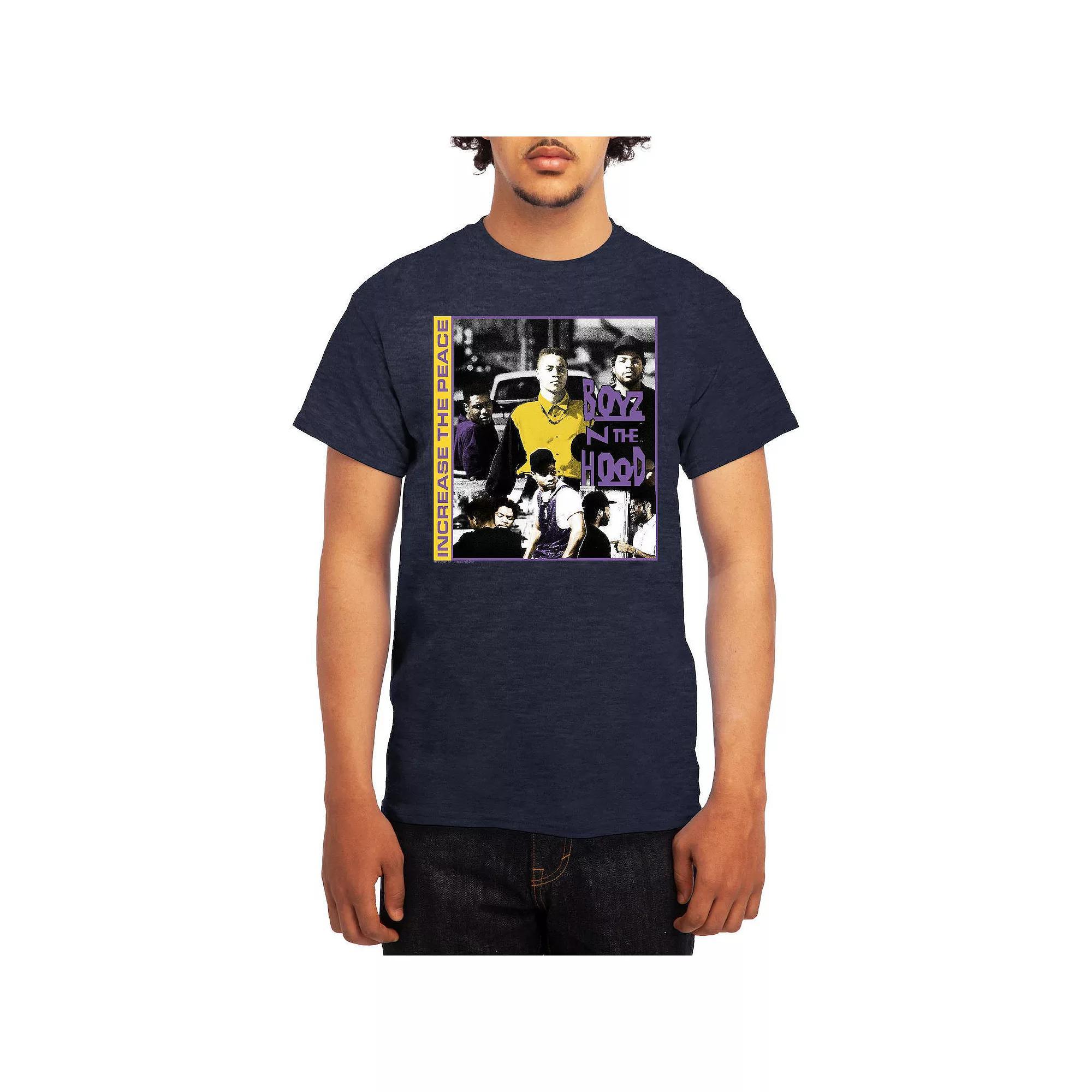 Men's Boyz N' The Hood Increase The Peace Duo-Chrome Graphic Tee, Boy's, Size: Small, Blue Product Image