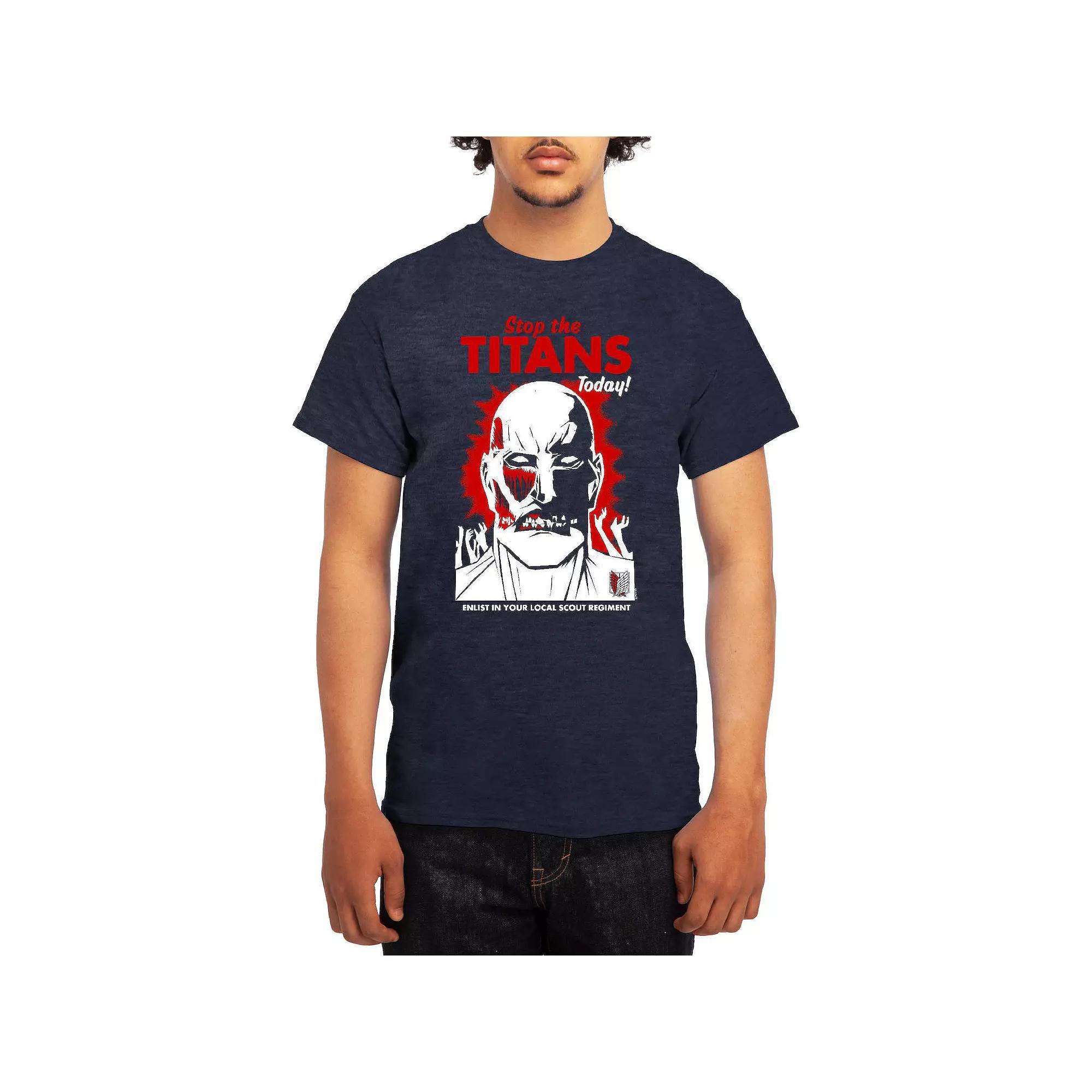 Men's Attack on Titan Titan Versus Armin Tee, Boy's, Size: XL, Blue Product Image