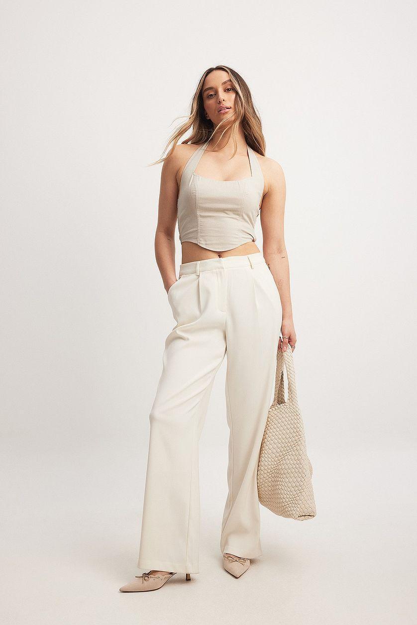 Halterneck Linen Top Product Image