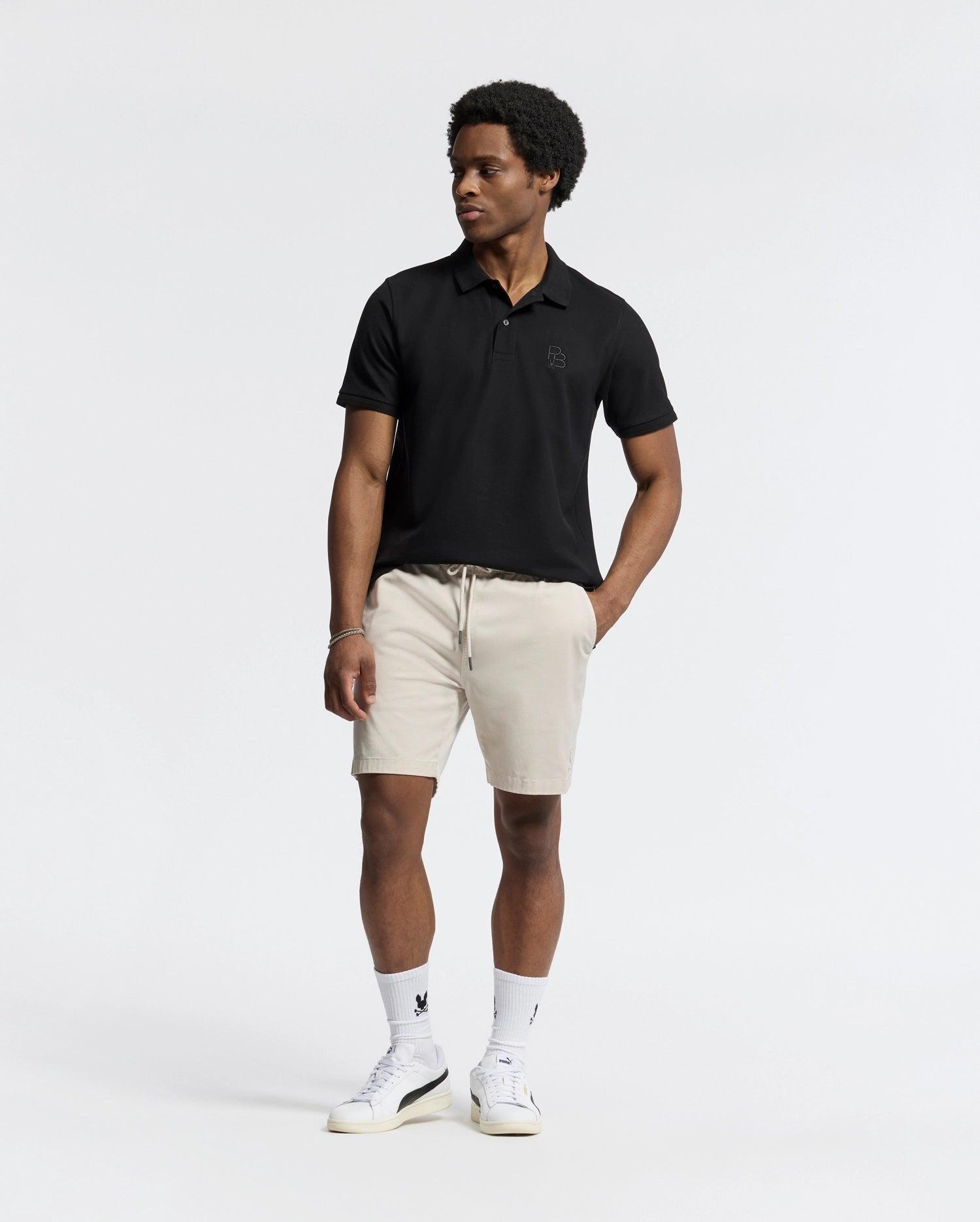 MENS NICHOLSON RIB COLLAR PIQUE POLO - B6K401F200 Product Image