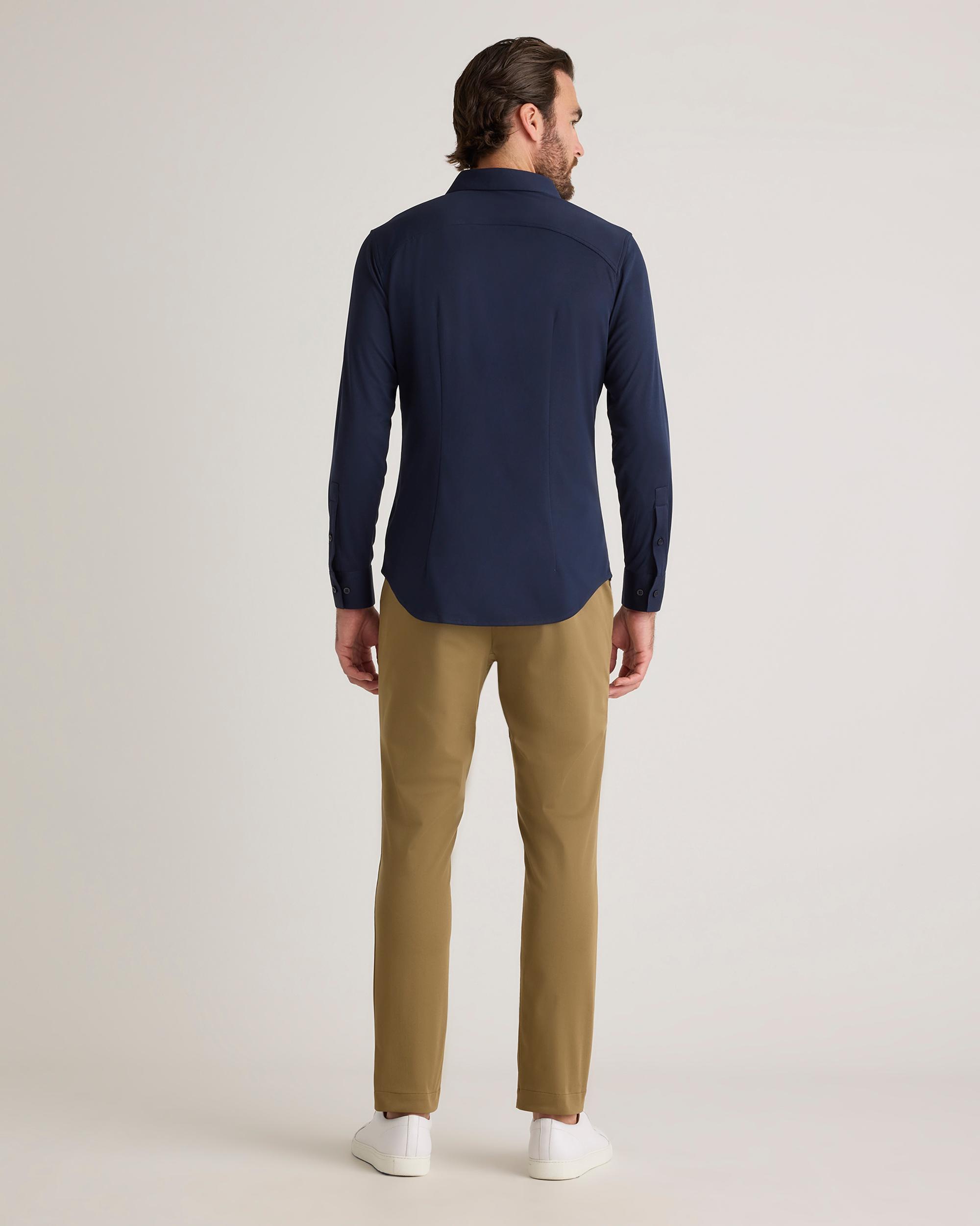 Quince | Men's Commuter Stretch Pique Long Sleeve Button Down 100% Polyester Product Image