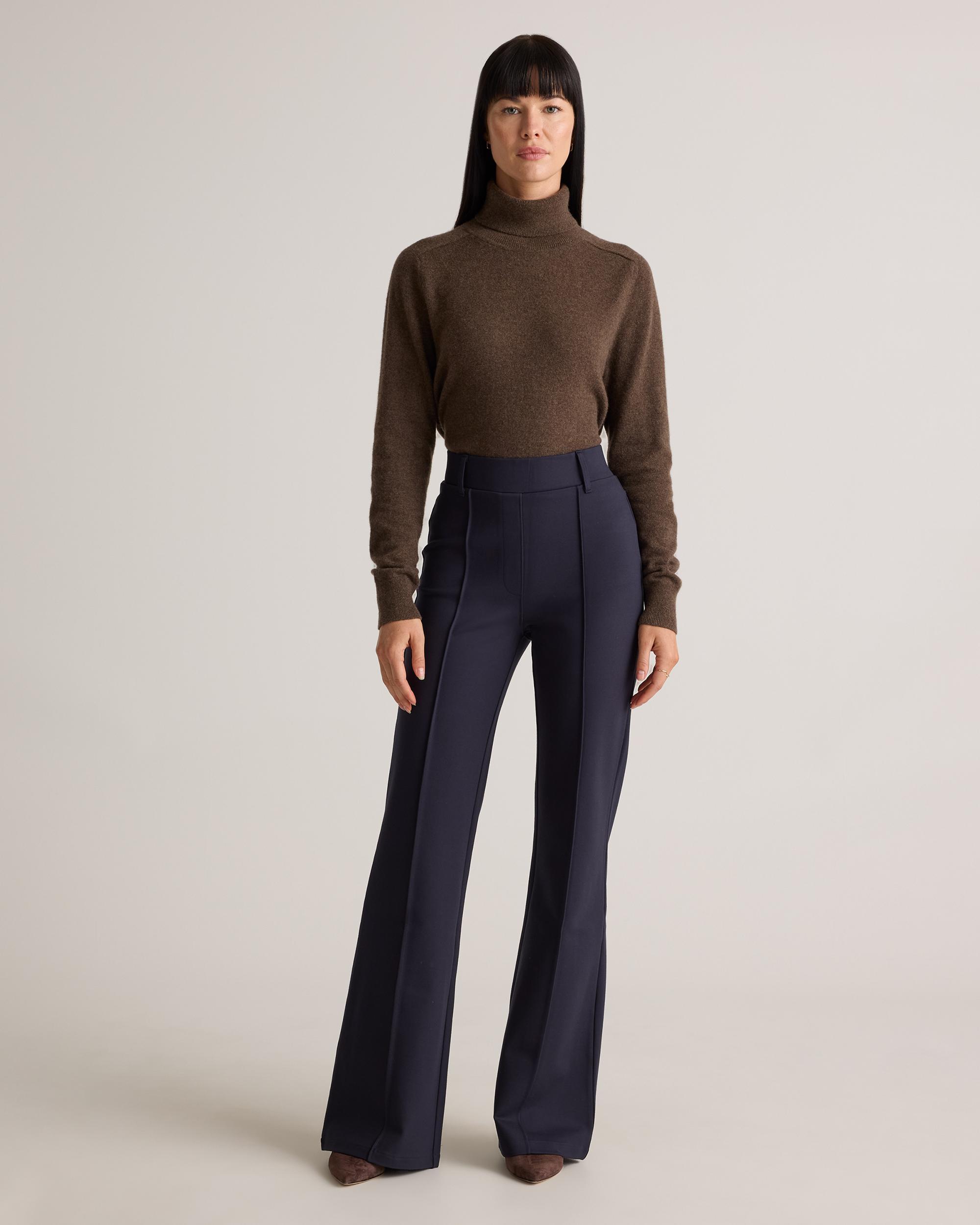 Quince | Women's Ultra-Stretch Ponte Flare Leg Pants Size XL, Rayon Product Image