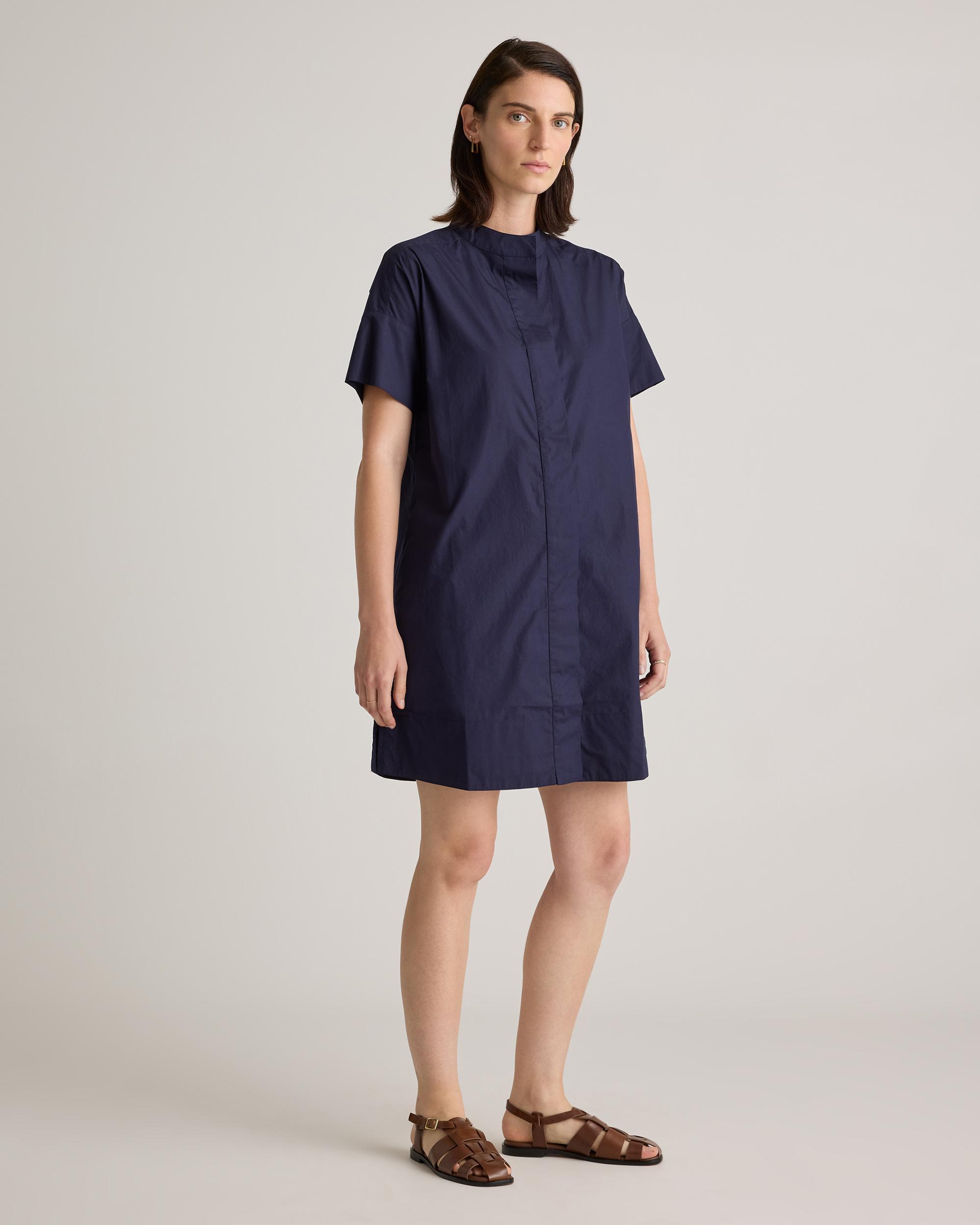 Quince | Women's Short Sleeve Shirt Dress Organic Cotton Product Image
