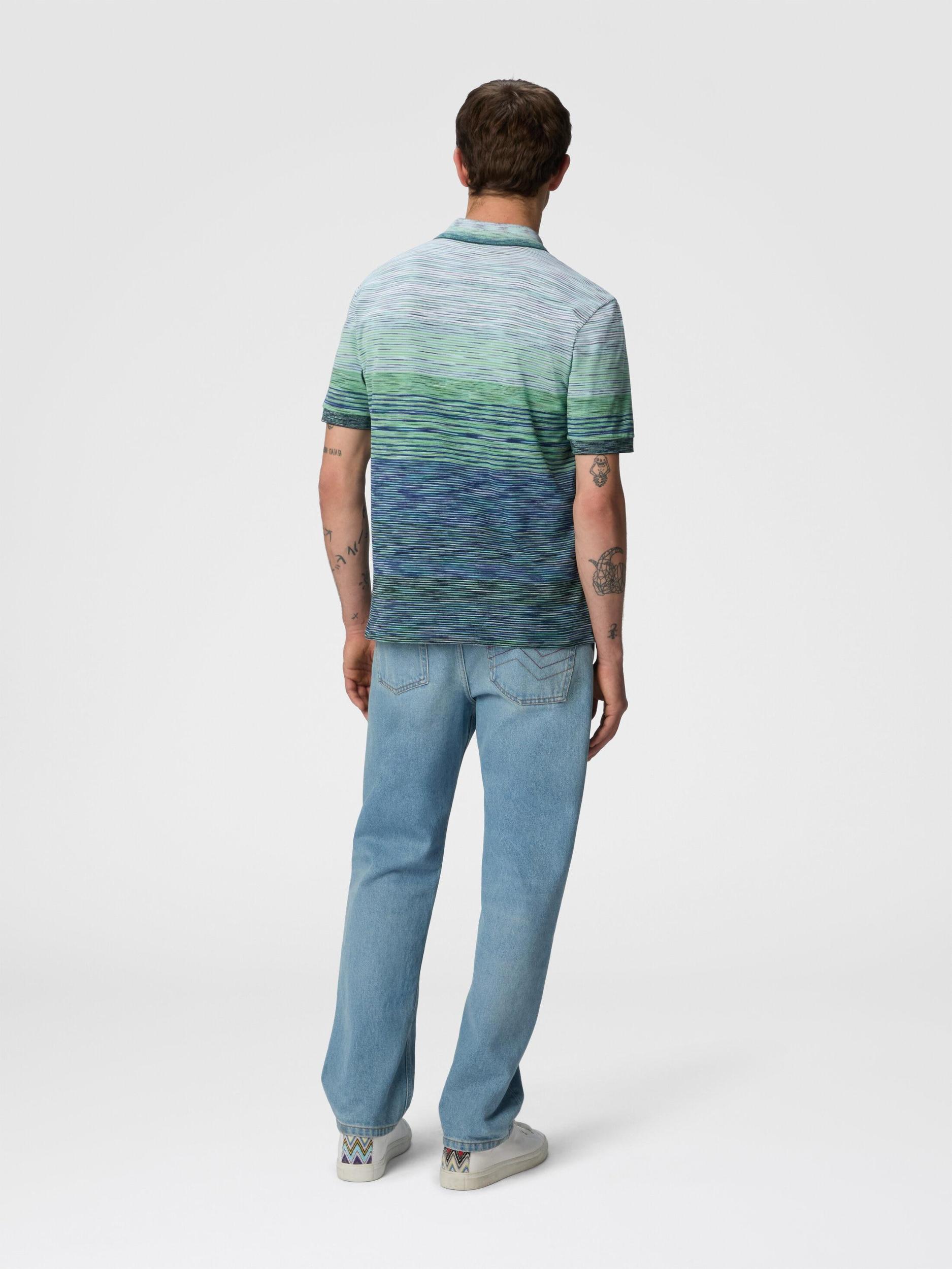 Polo shirt in shaded slub cotton piqué Product Image